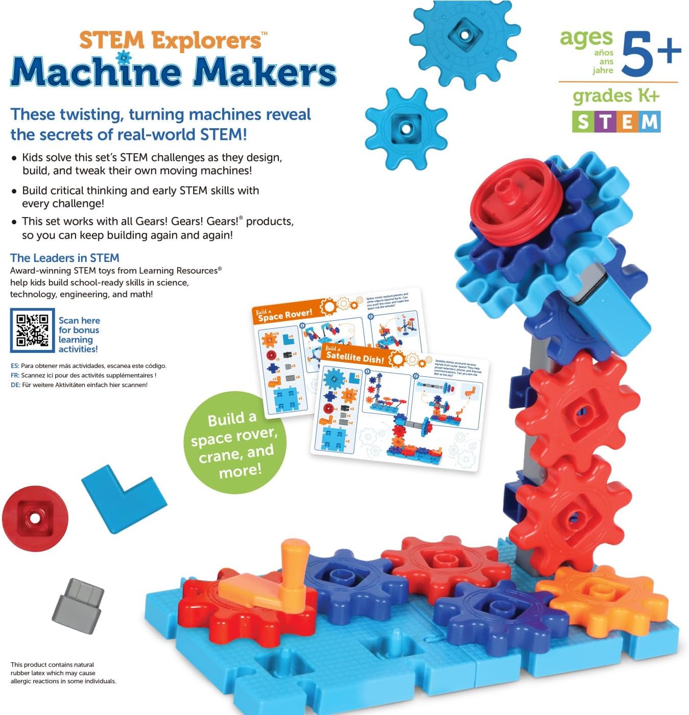 Detalle 1 de Learning Resources LER9462 STEM-bouwset met 40 bouwstukken en 10 kaarten