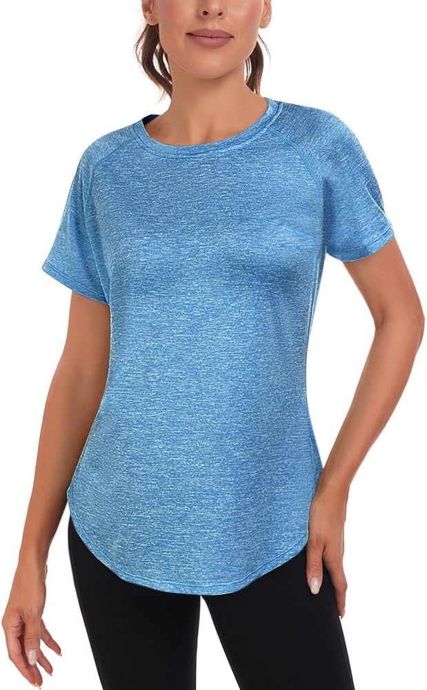 Thumbnail 6 de Jlowesun Sport-Shirt Damen – kurzärmelig, feuchtigkeitsableitend, Mesh-Rückendesign, lockere Passform