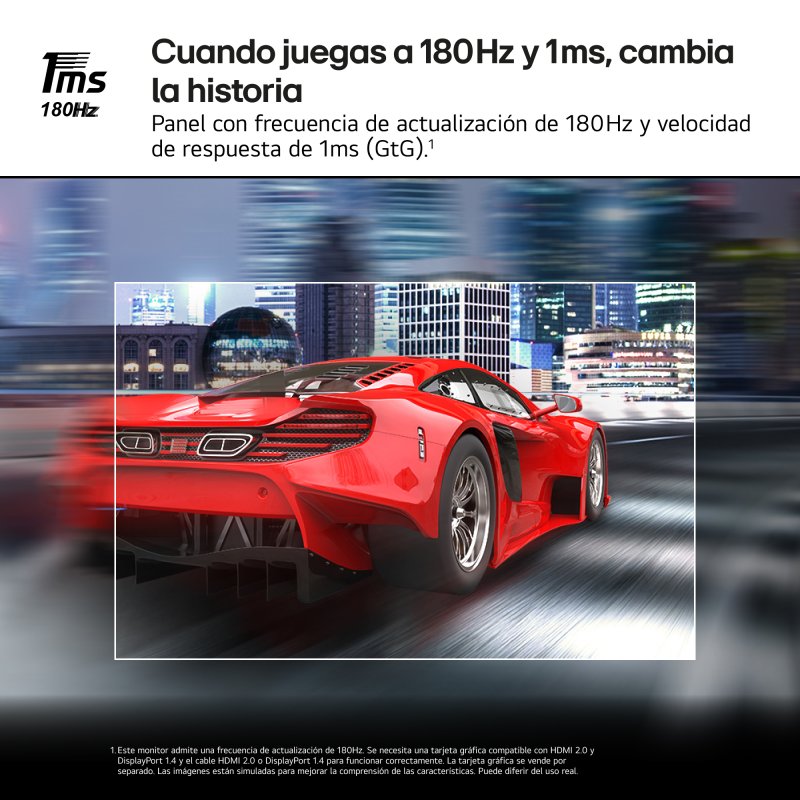 Detalle 2 de LG UltraGear 27GS60QC-B Monitor QHD 27" 180 Hz