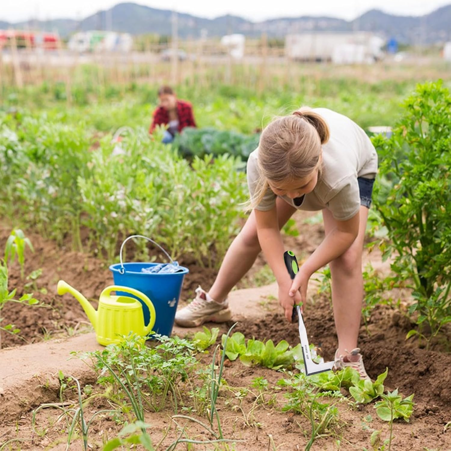 Thumbnail 5 de FENGQQKJ weedering tool set (pack of 2) with L-shaped and fork handle design