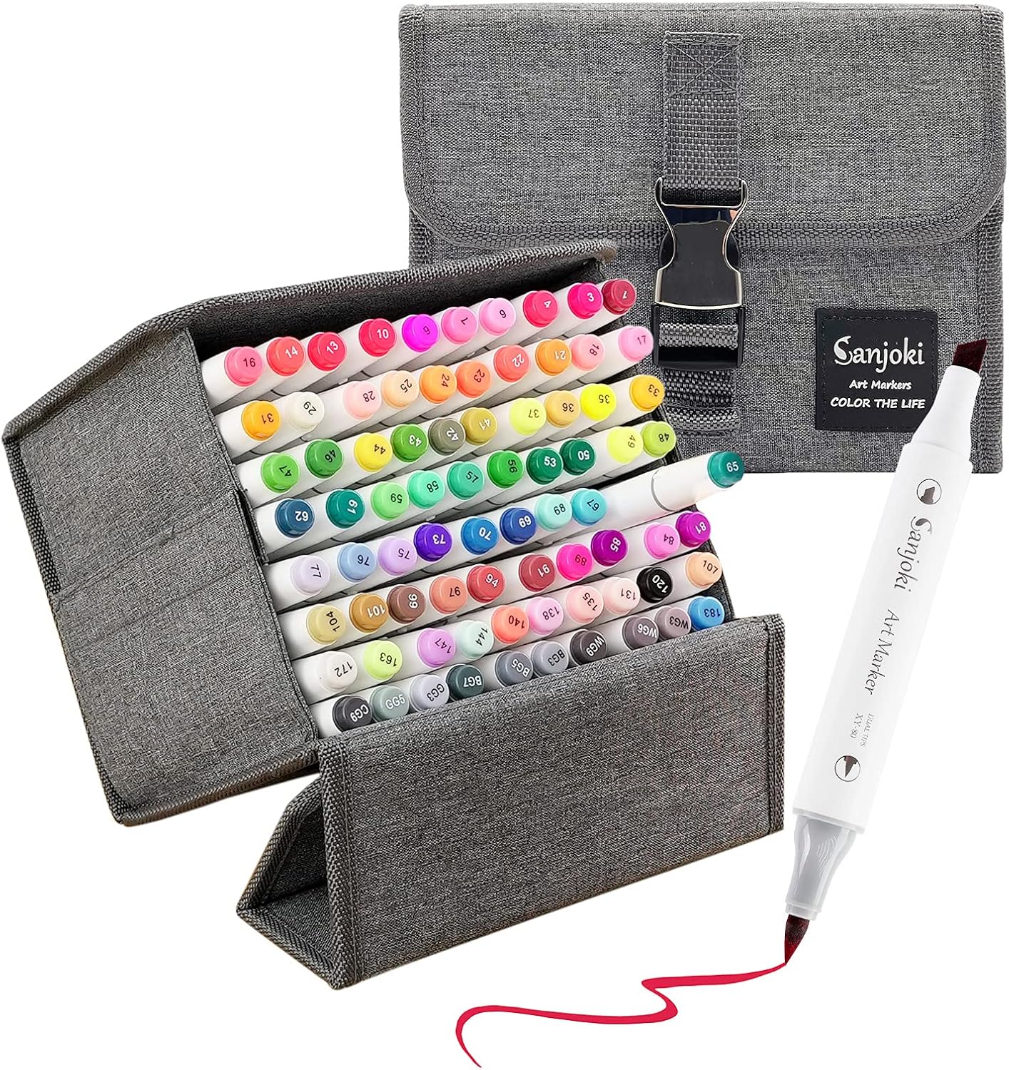 Thumbnail 6 de SANJOKI Art Markers 119 Colours & Colourless Blender Dual Tip Alcohol Brush Markers