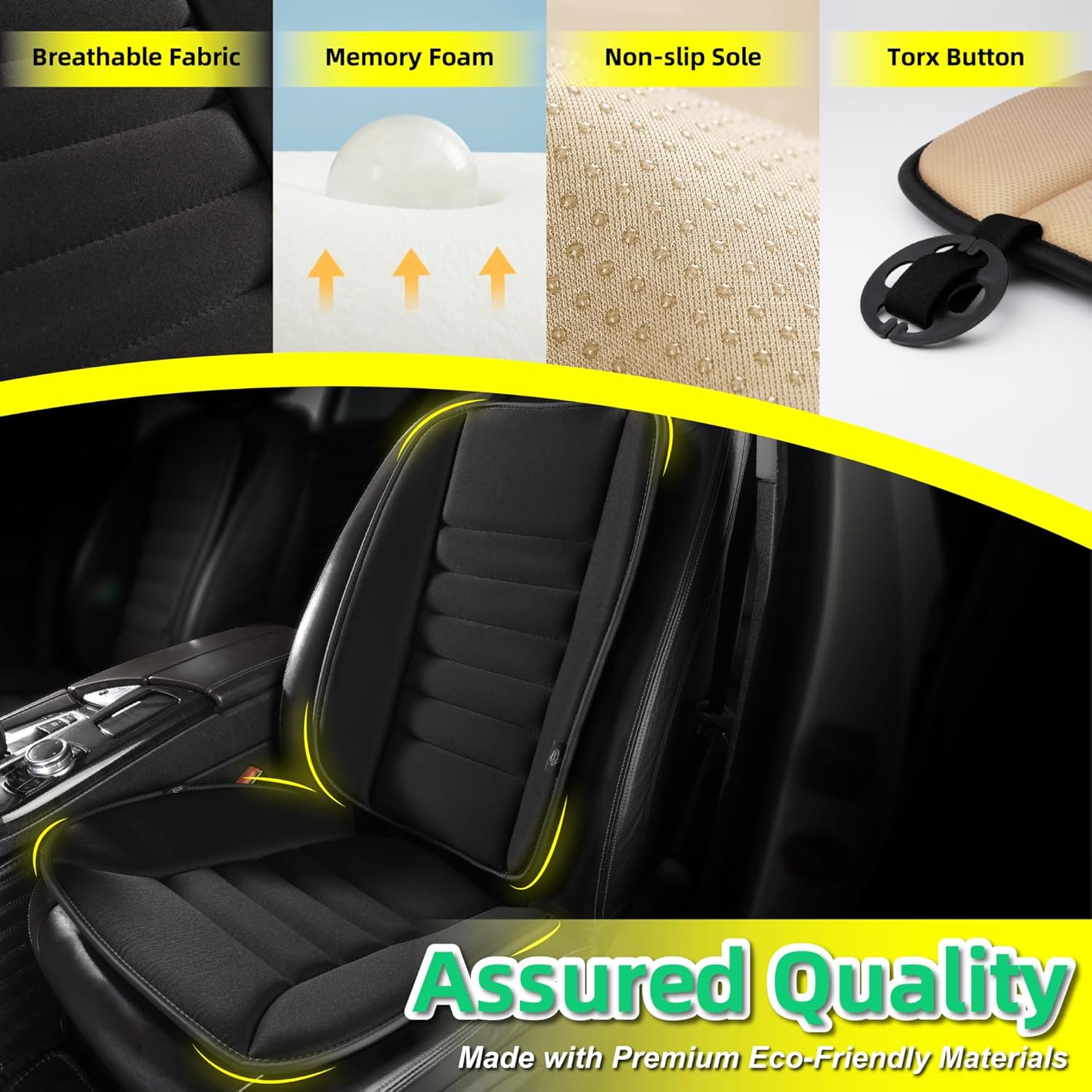 Detalle de kingphenix Car Seat Cushion Memory Foam for Lumbar Support