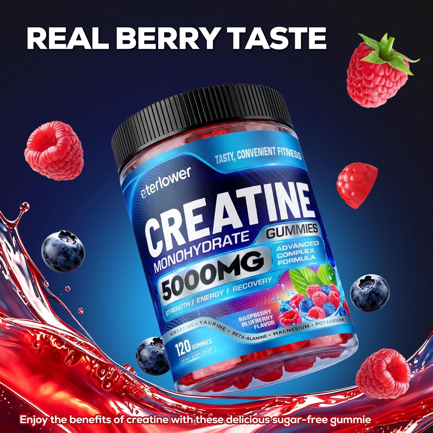 Thumbnail 6 de eterlower Creatine Gummies, 8-in-1 Sugar-Free Vegan Formula, 5,000 mg