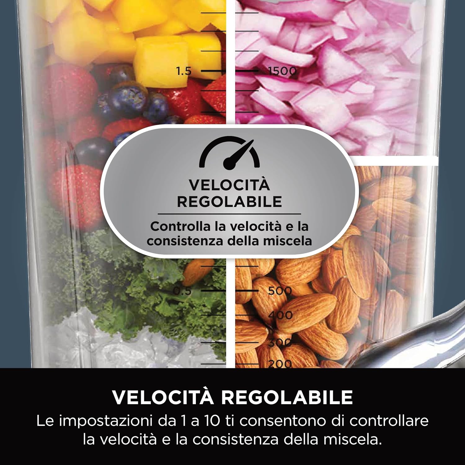 Thumbnail 3 de Ninja Detect Power Processor Pro 3 in 1 TB401EUSTGD, frullatore con BlendSense, 1200W e caraffa da 2,1L (pietra oro)