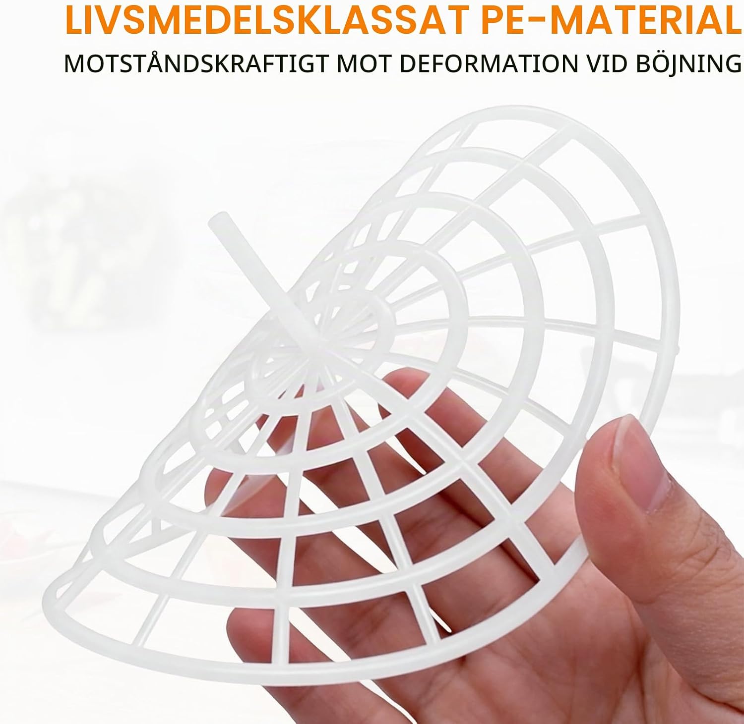 Detalle de HJ-fuzhou HJ-HSH-DE-YCW jäsningsgaller, 5-pack i livsmedelsgodkänd PE, 12 cm