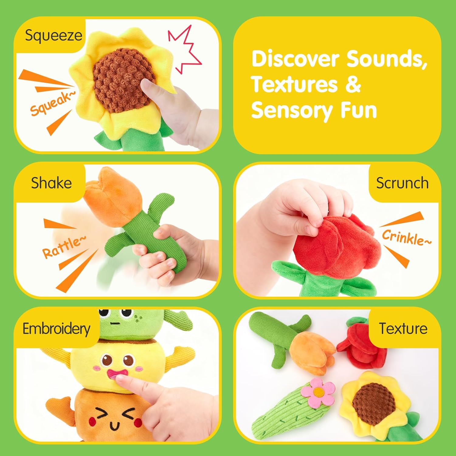 Detalle 1 de hahaland Baby Sensory Toys 6-12 Months Montessori Toys