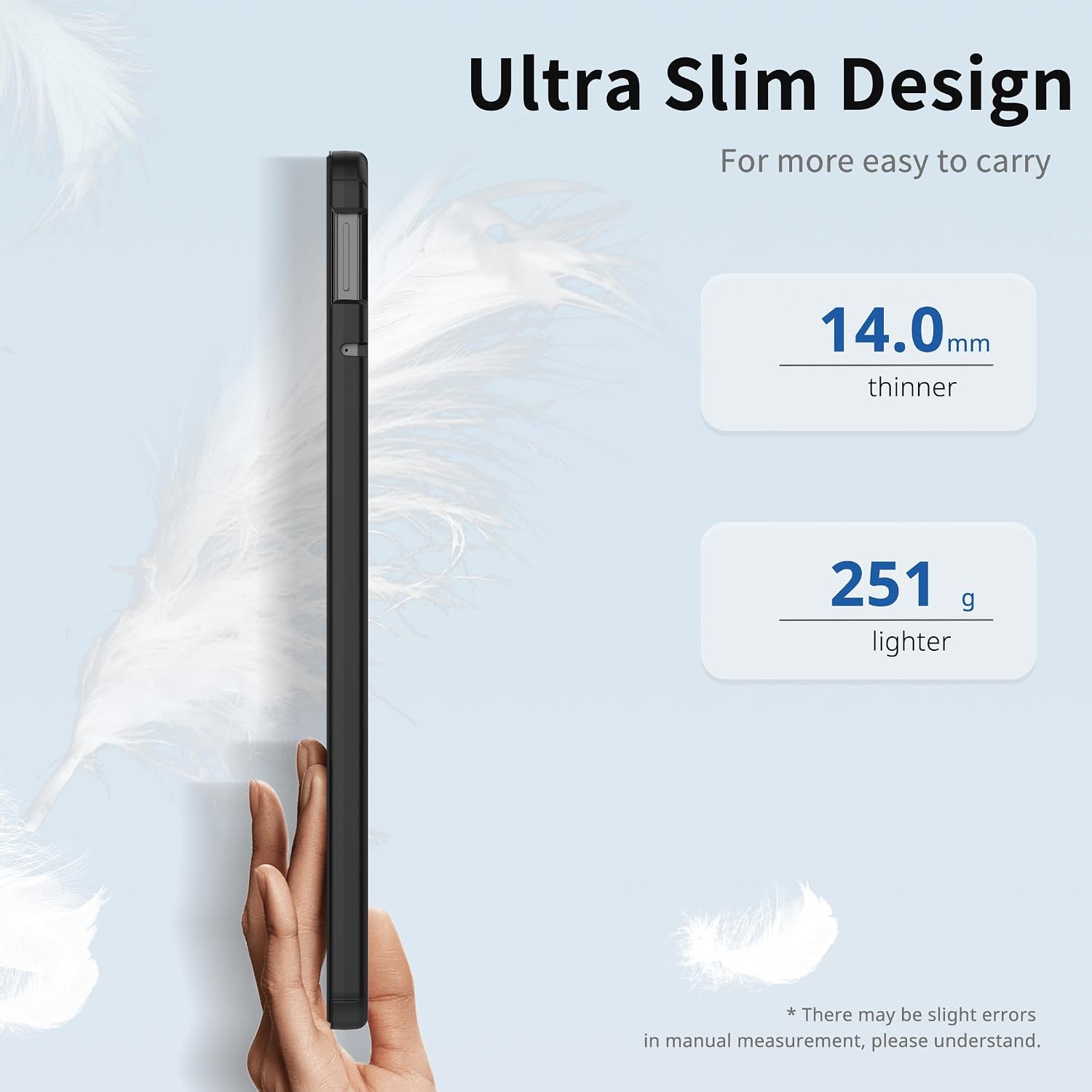 Thumbnail 2 de EasyAcc Custodia Ultra Sottile per Xiaomi Redmi Pad 2 11" – Cover in Pelle PU Nero con Supporto