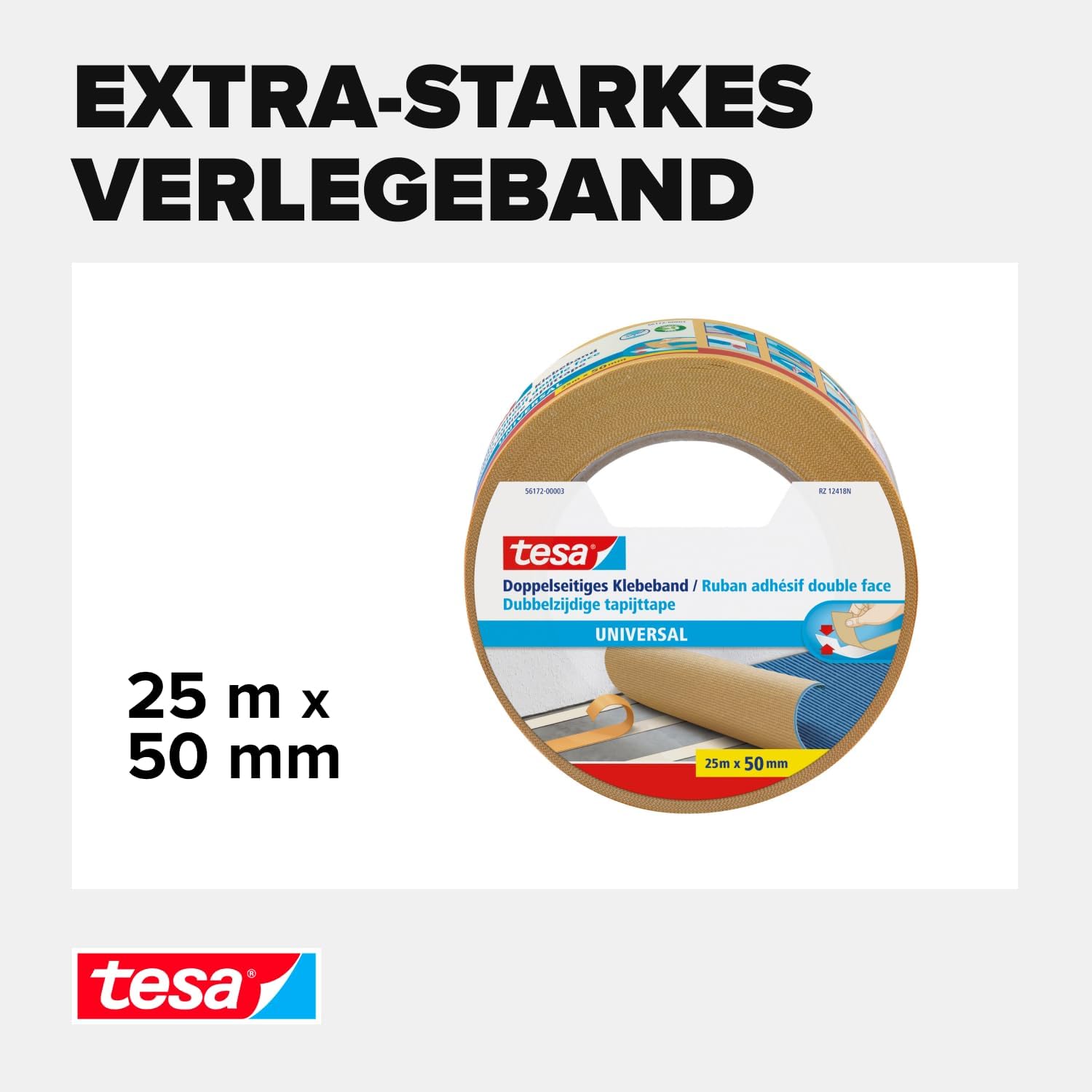 Thumbnail 2 de tesa Doppelseitiges Klebeband Universal – 25 m x 50 mm