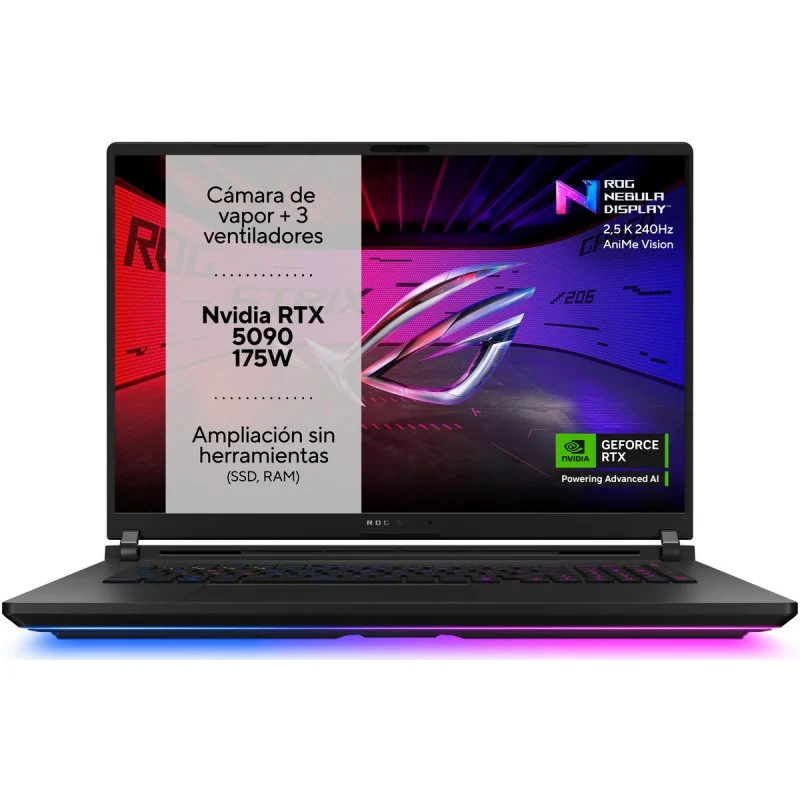 Detalle de ASUS ROG Strix SCAR 18 G835LX-SA046W: potencia extrema para gaming en 18 pulgadas
