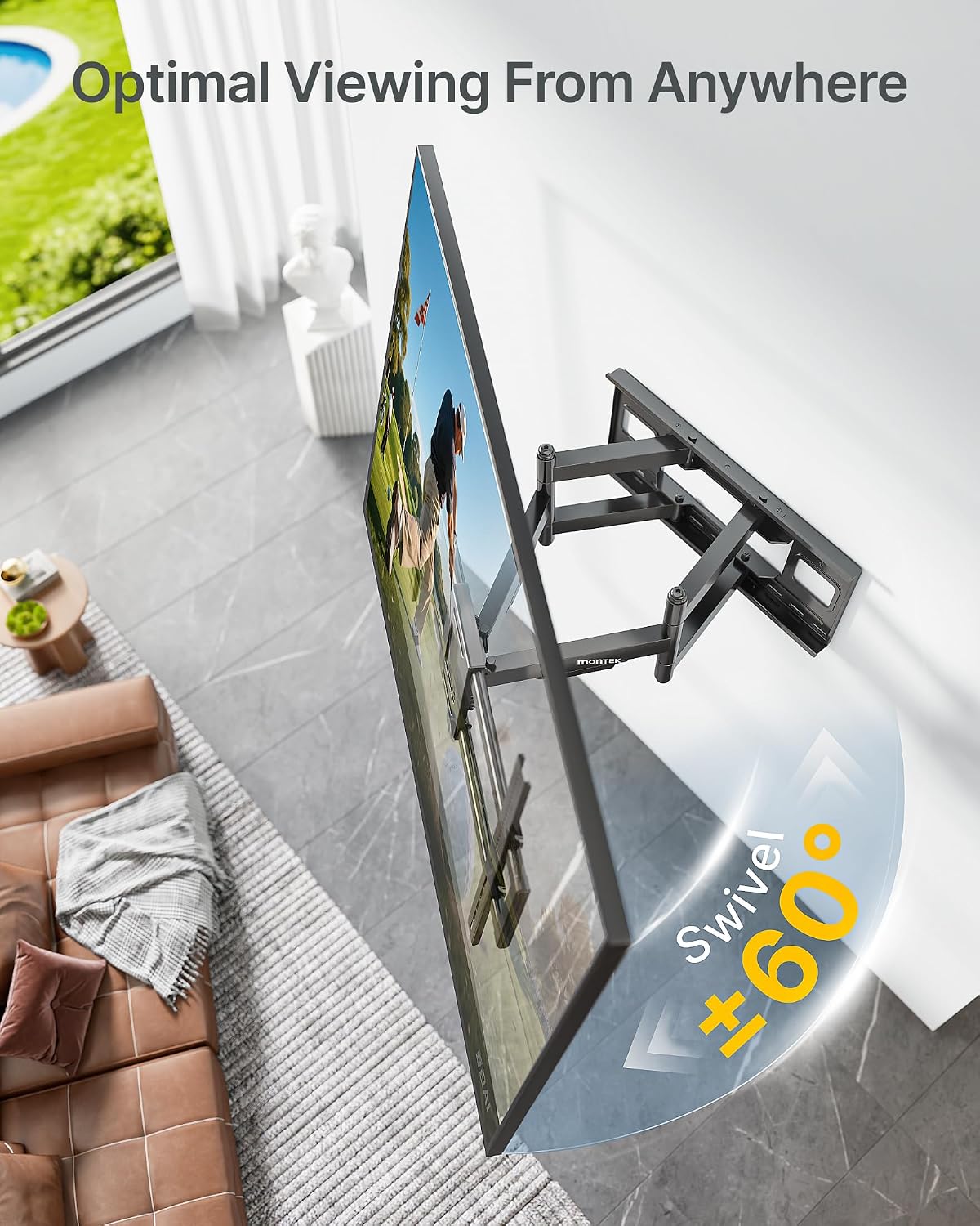 Detalle 1 de monTEK Heavy-Duty TV Wall Mount, 265 lb Capacity