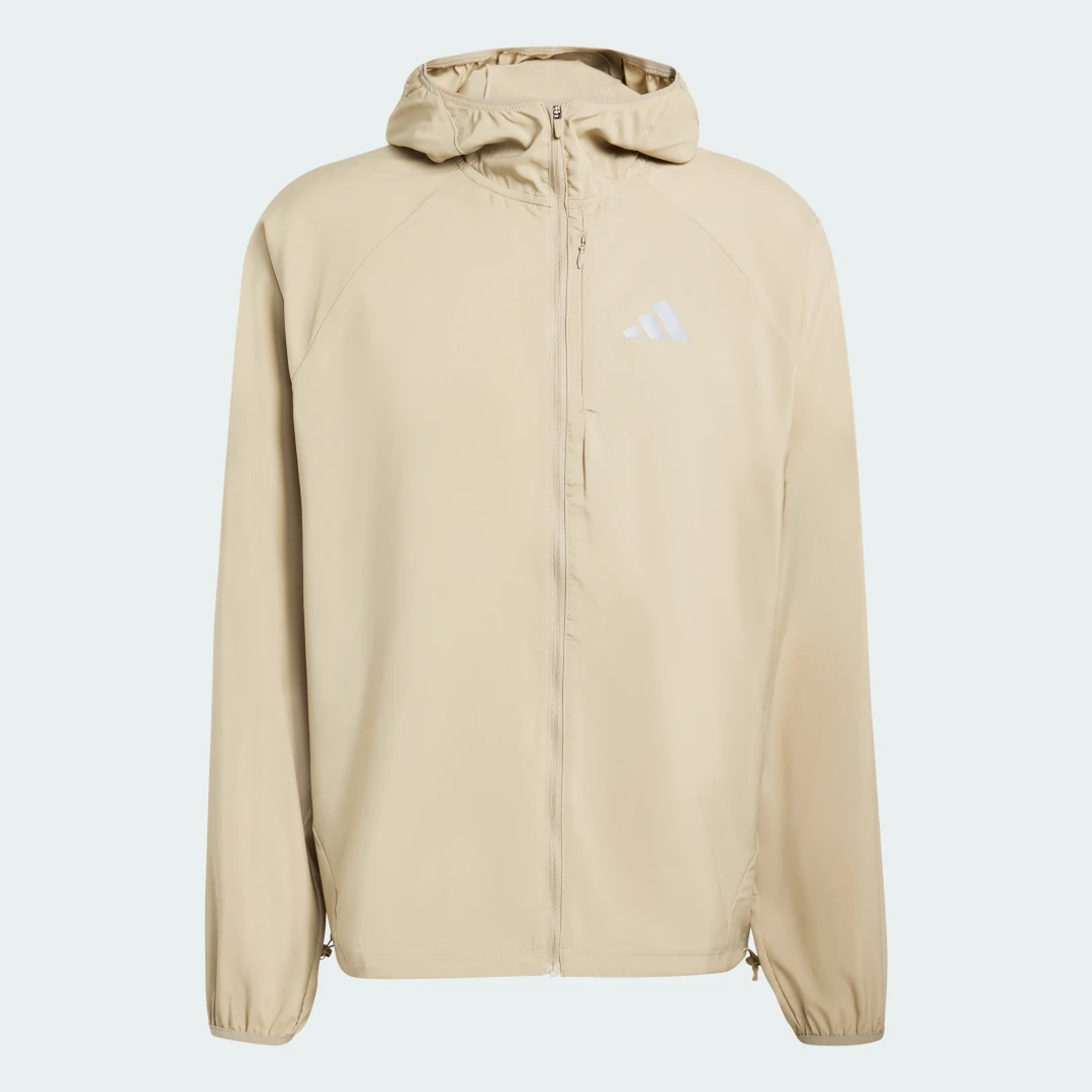 Detalle 2 de Chaqueta de running adi365 Essentials de Adidas – abrigo ligero en marrón para tus salidas