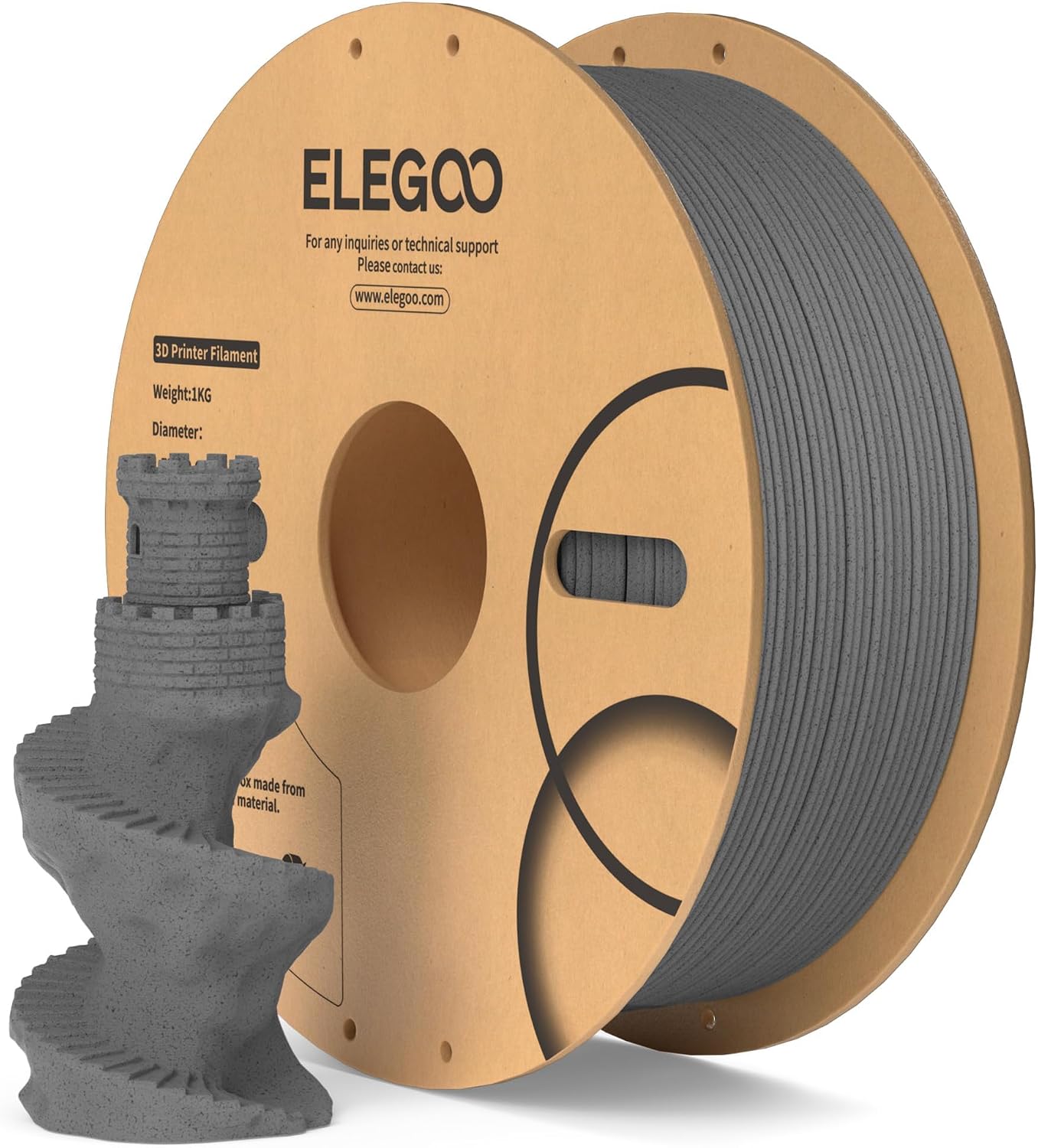 Detalle de ELEGOO PLA Matte Giallo Sole 1,75 mm da 1 kg (opaco) con precisione di ±0,02 mm