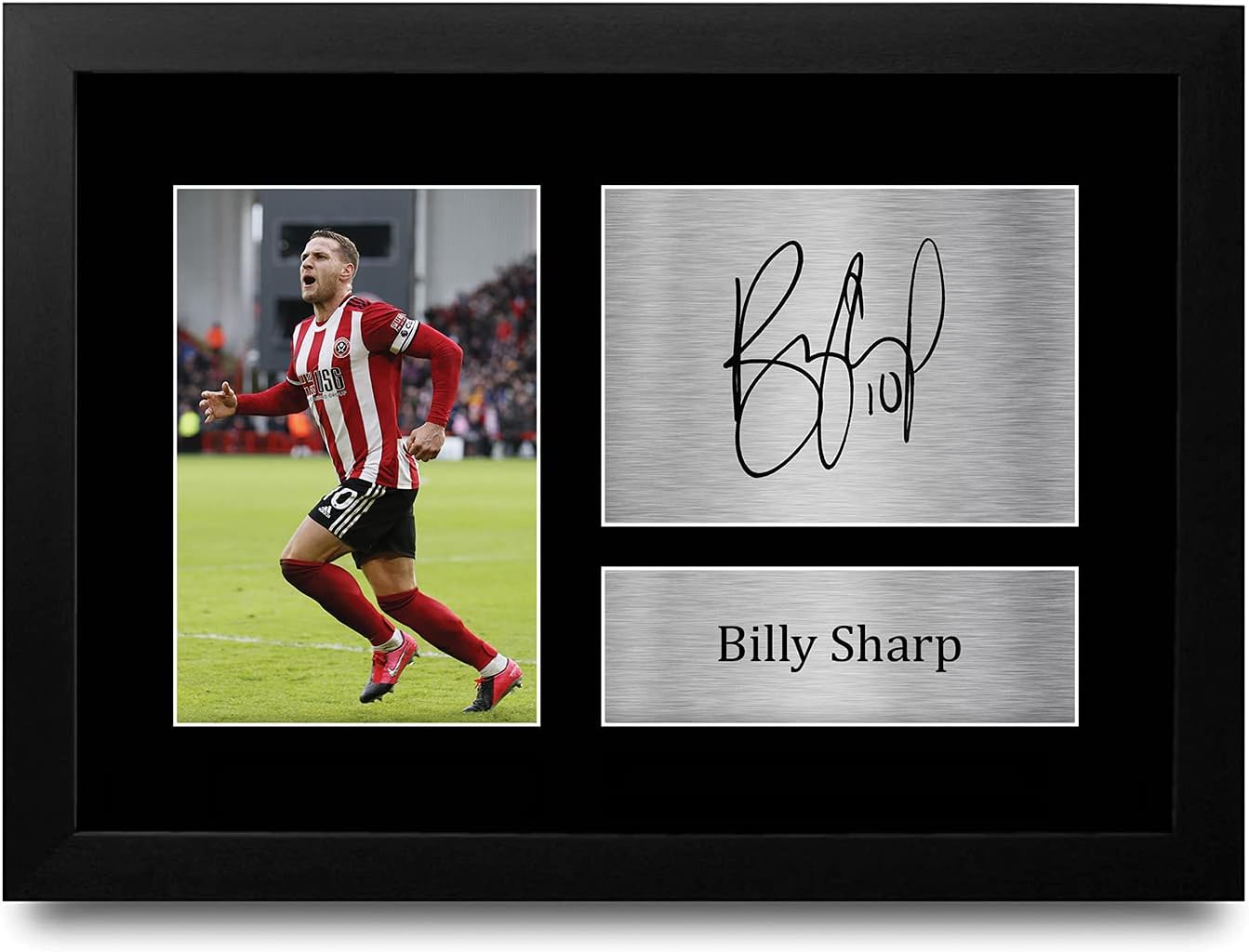HWC Trading Billy Sharp Sheffield United signed autograph A4 framed picture (A4, black frame)