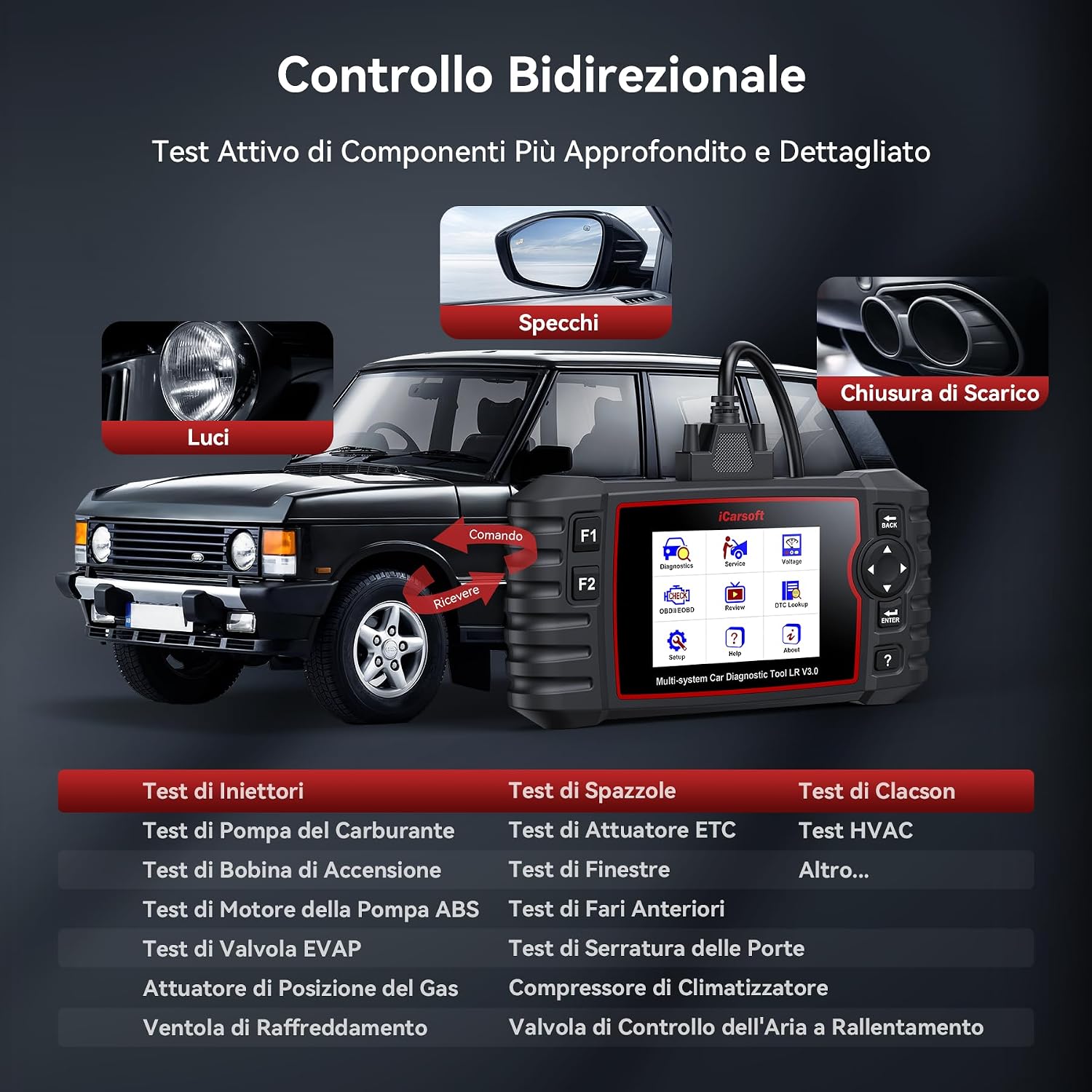 Thumbnail 3 de iCarsoft LR V3.0 Diagnosi OBD2 37 funzioni