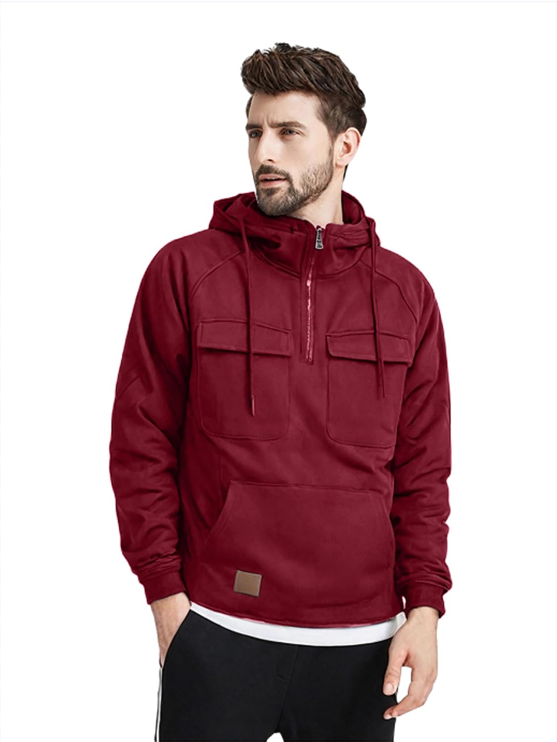 Thumbnail 2 de Hello MrLin Cargo Hoodies for Men – UK tactical zip-up sweatshirt with multiple pockets