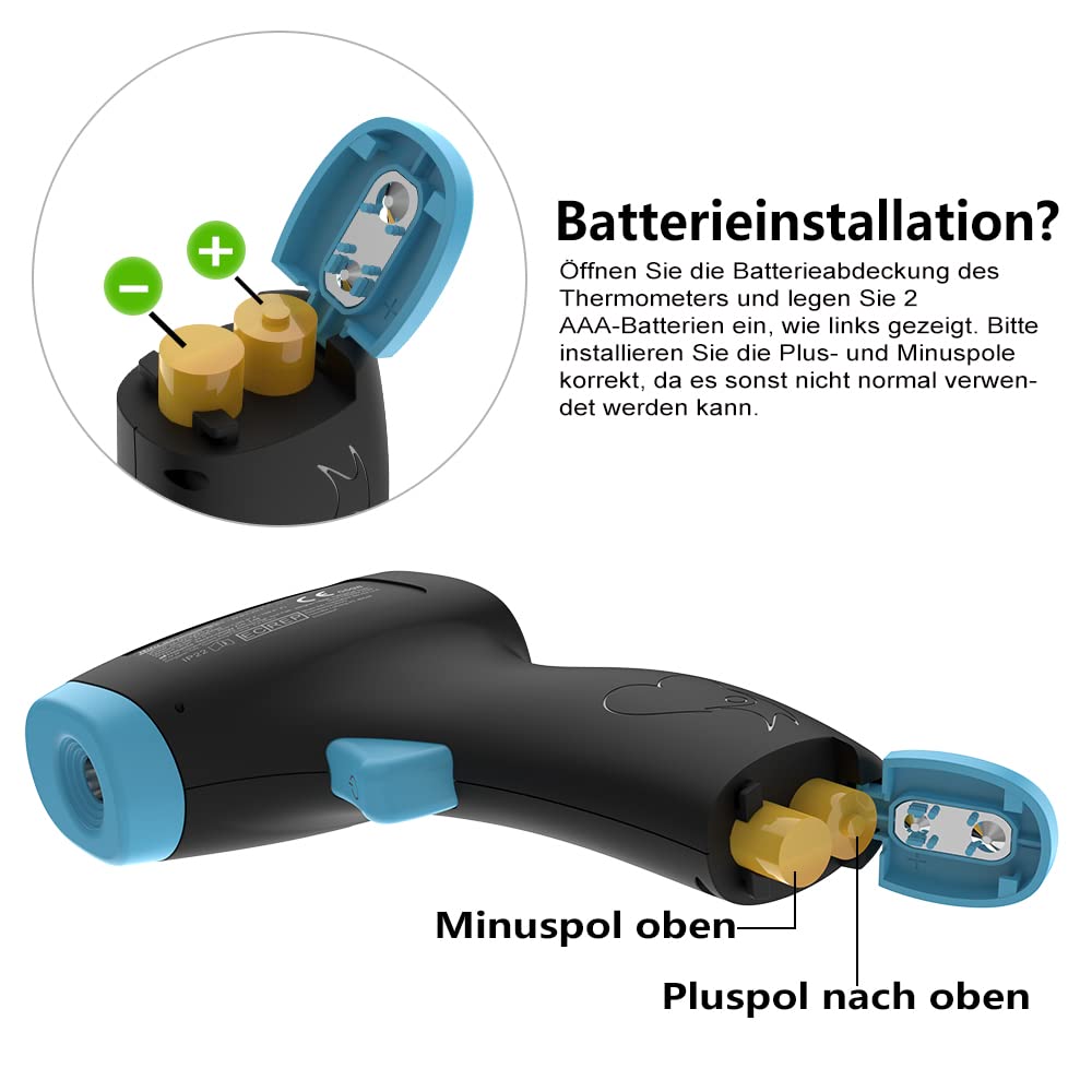 Thumbnail 5 de Kontaktloses Infrarot-Stirnthermometer mit 50 Speicherfunktionen