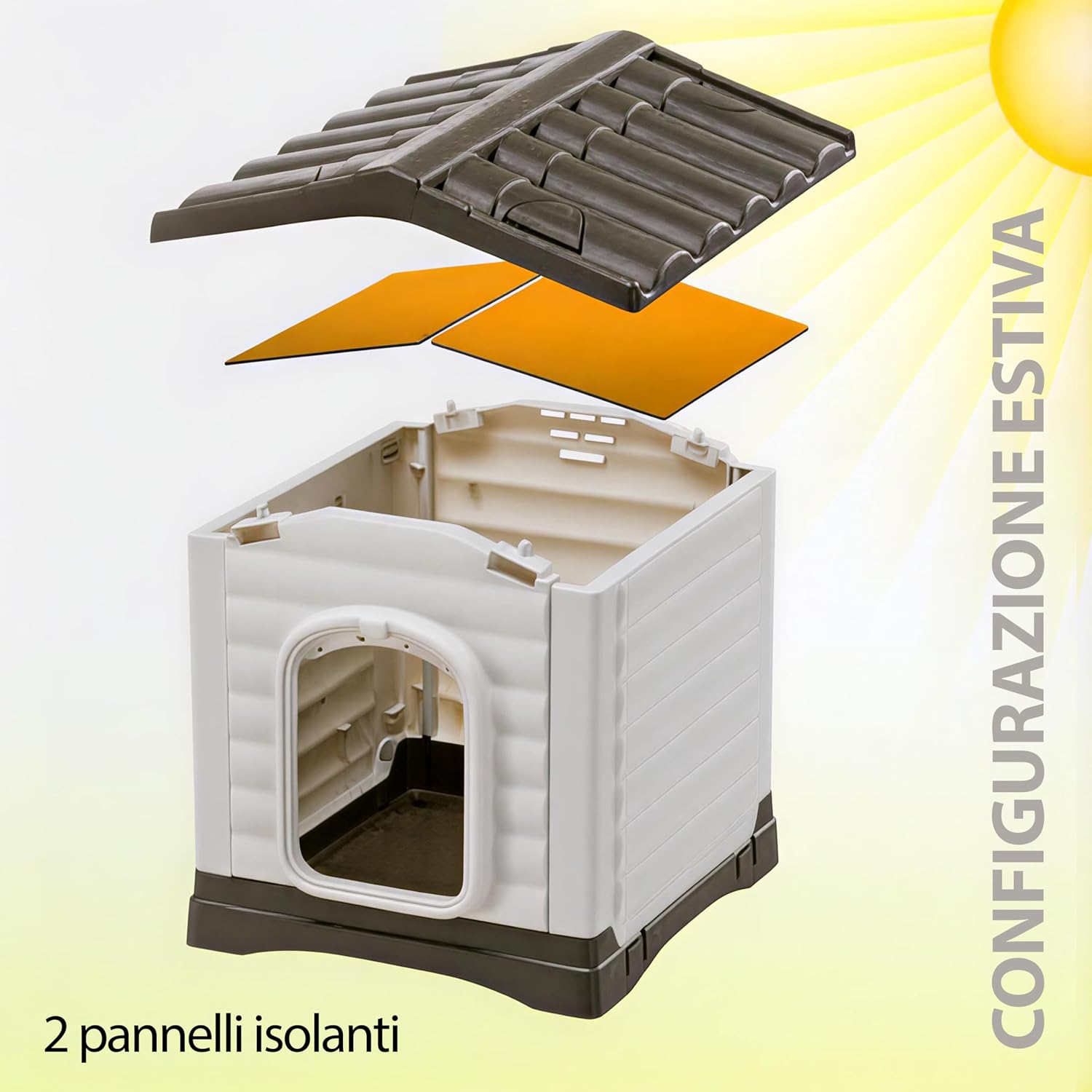 Detalle de Kit di 6 pannelli isolanti per cuccia cani Ferplast DOGVILLA 50