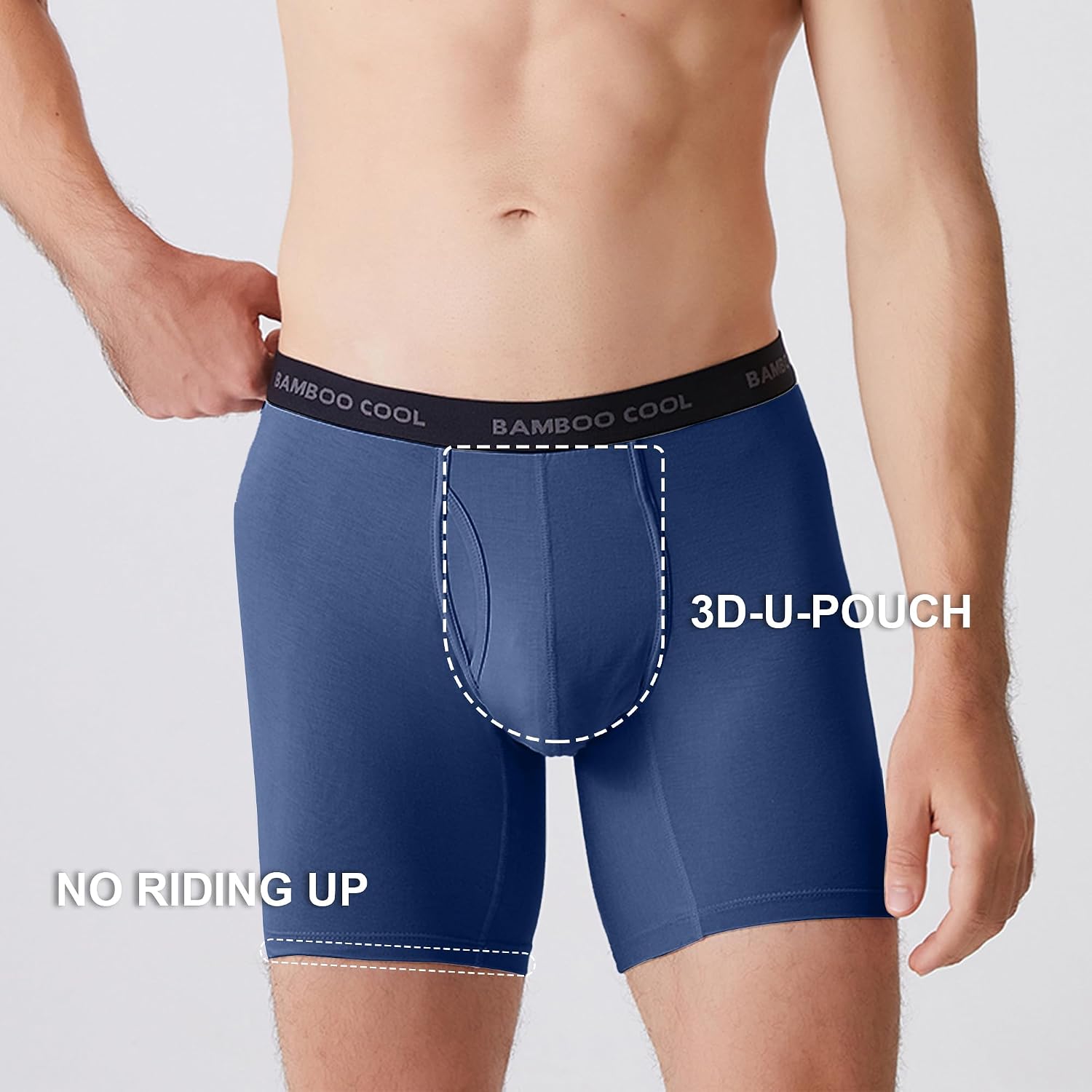 Thumbnail 3 de BAMBOO COOL Men's Cooling Boxer Briefs, 92% Bamboo Viscose, Moisture-Wicking