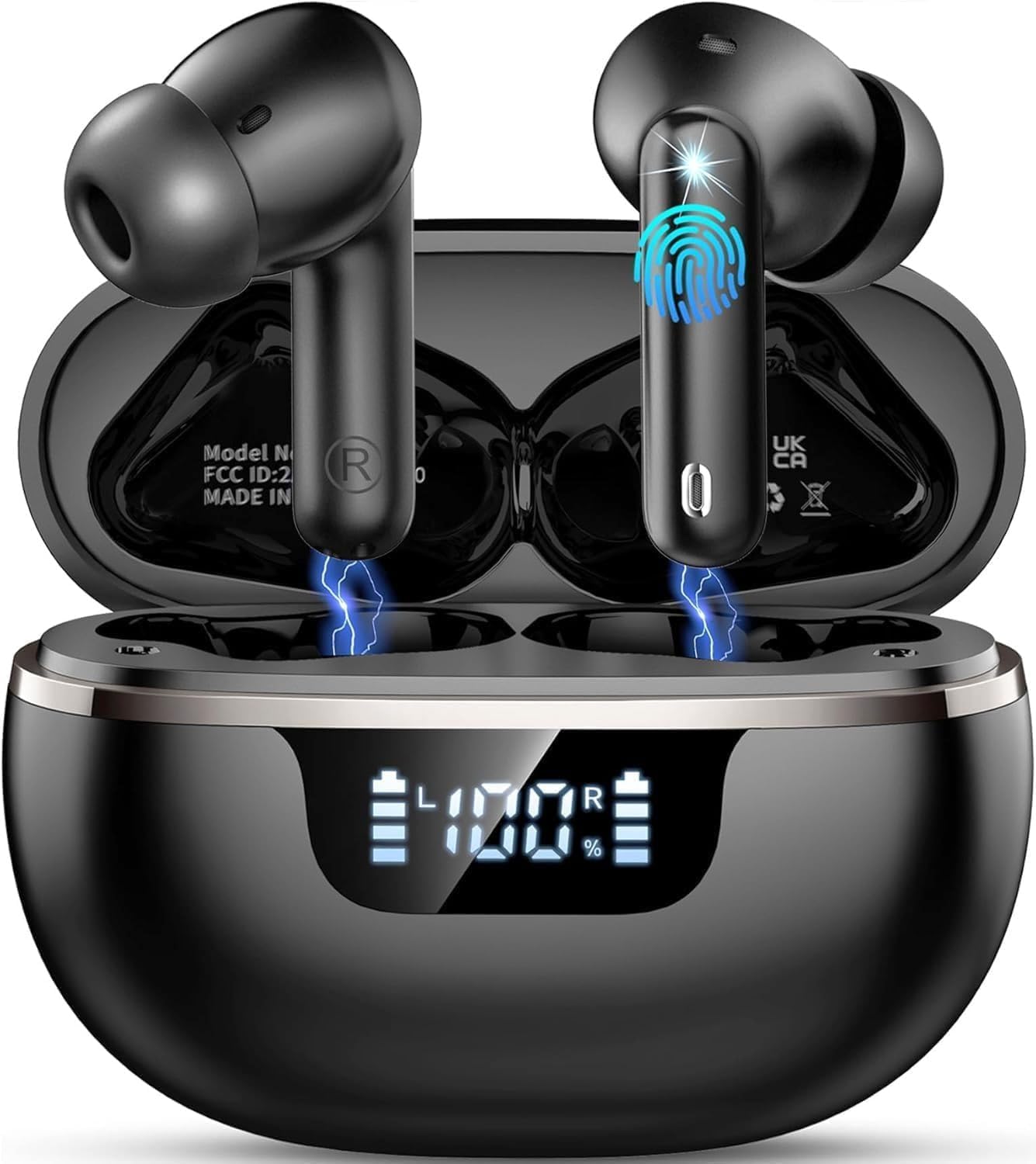 Detalle de 2026 Wireless Earbuds review: Bluetooth 5.4, 50h total playtime and IP7 waterproofing
