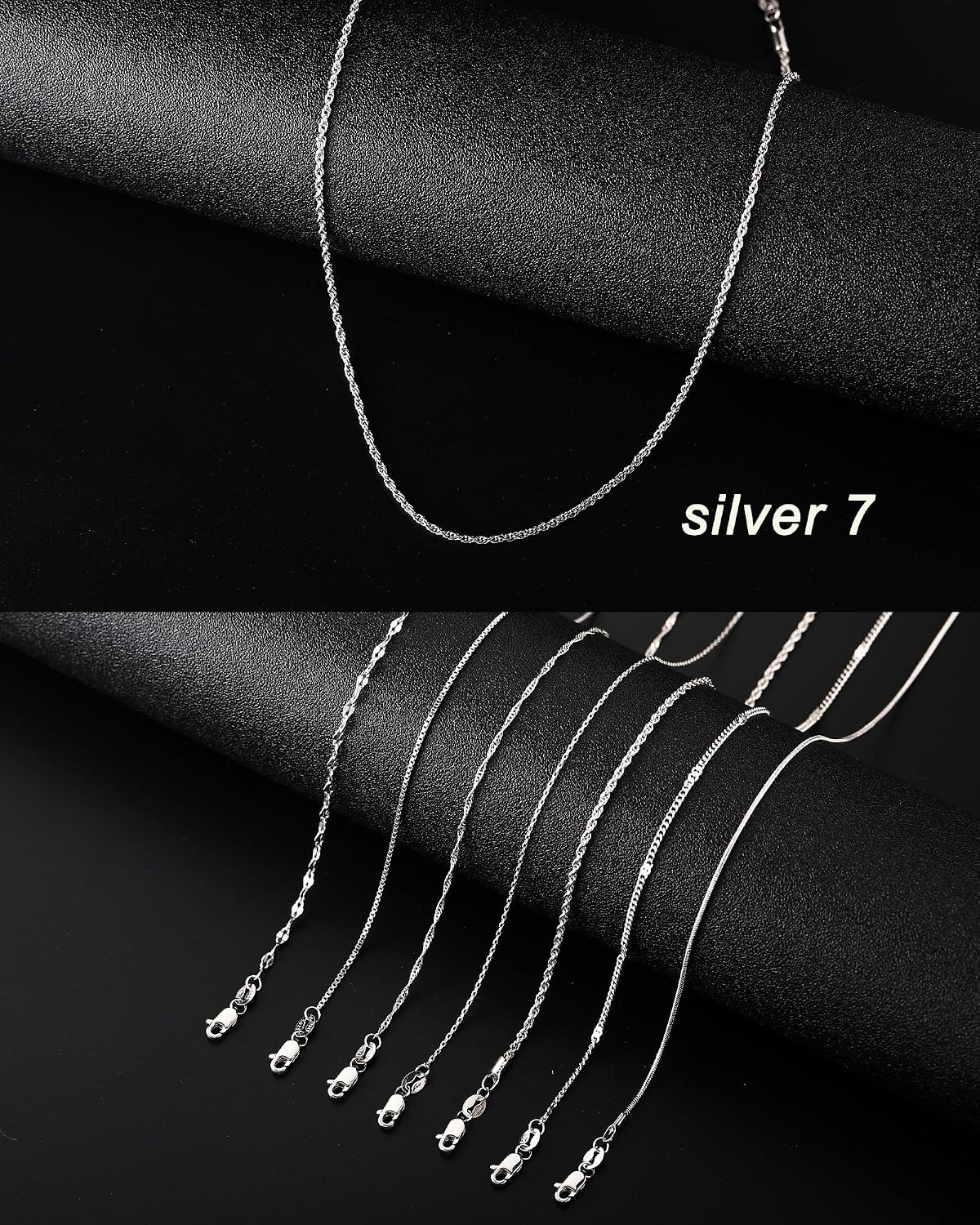 Detalle 2 de FUNEIA Silver Necklace, 925 Sterling Silver