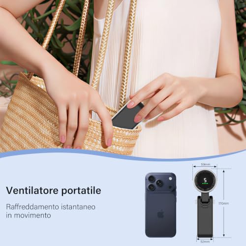 Thumbnail 7 de KARFUN Ventilatore Portatile: Mini, Pieghvole a 180° con Display e USB