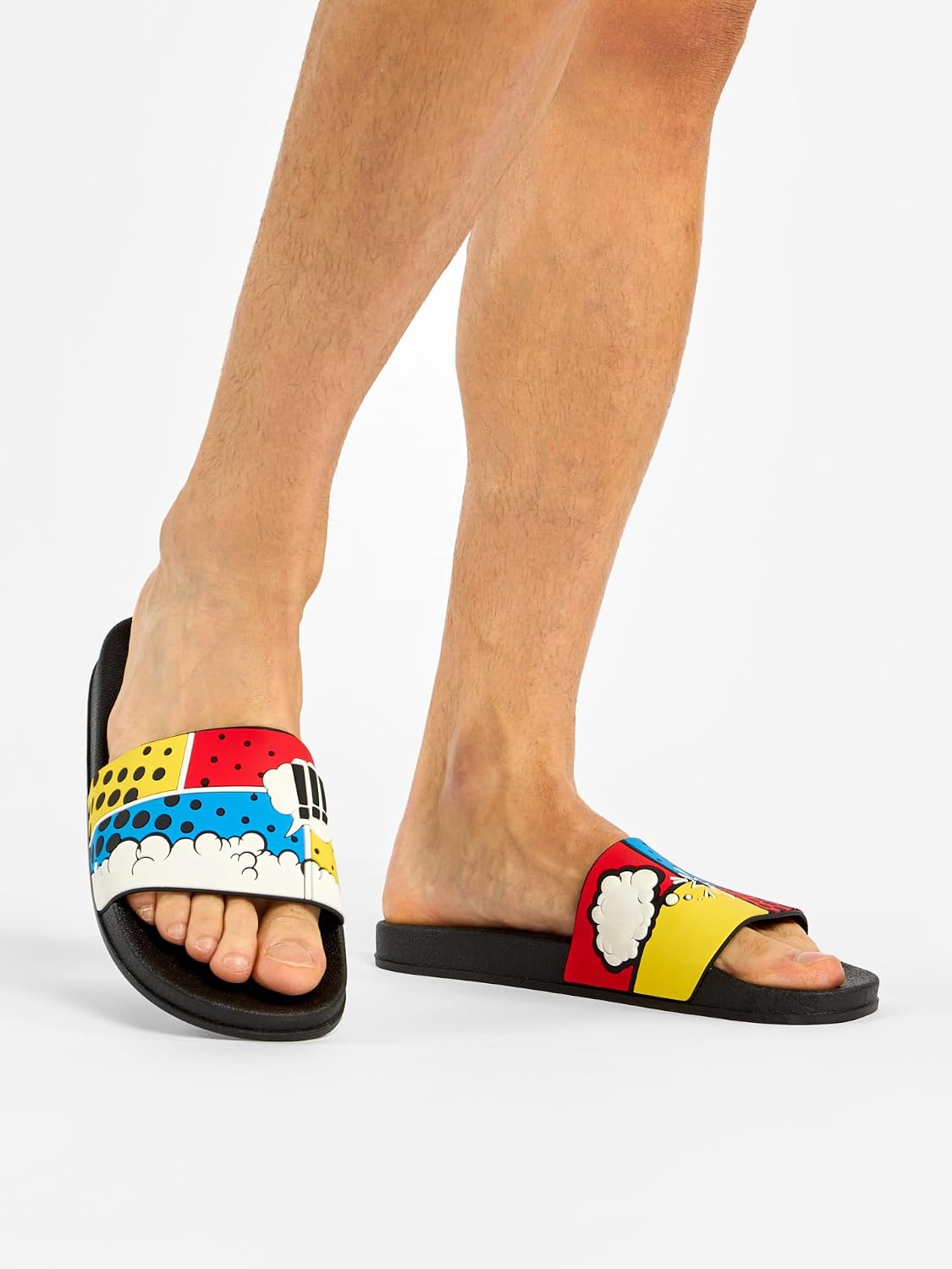 Detalle de Dedoles Badeschuhe & Hausschuhe für Damen, Herren und Kinder – bunte Badesandalen mit lustigen Motiven