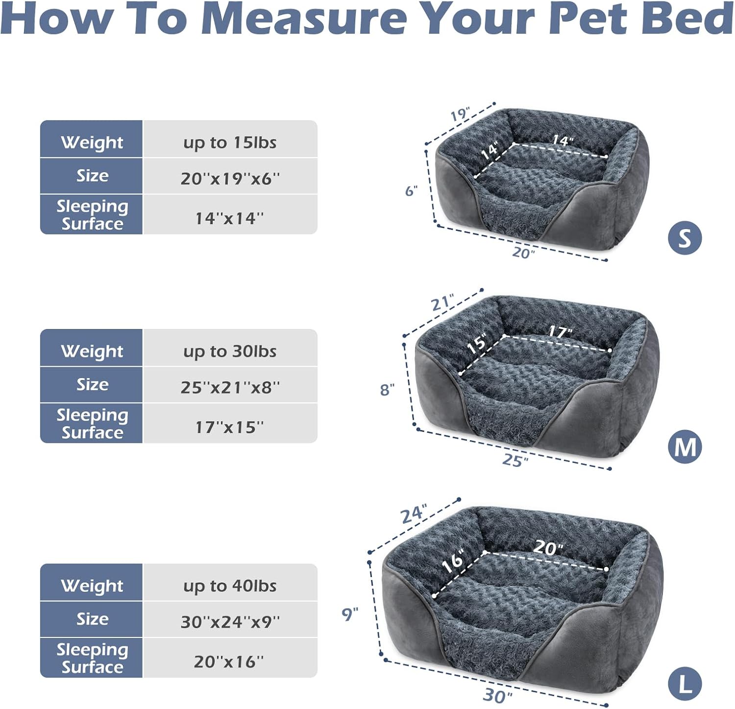 Detalle de INVENHO Orthopedic Dog Bed 25 x 21