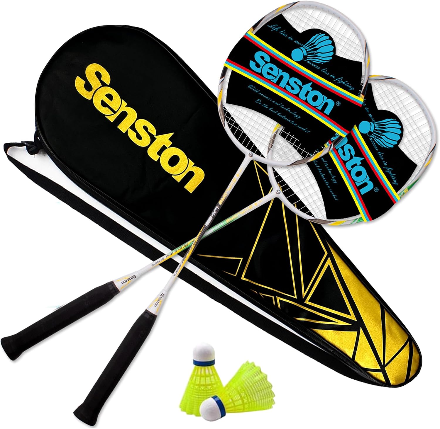 Detalle de Senston 2 Pieces Badminton Set 100% graphite