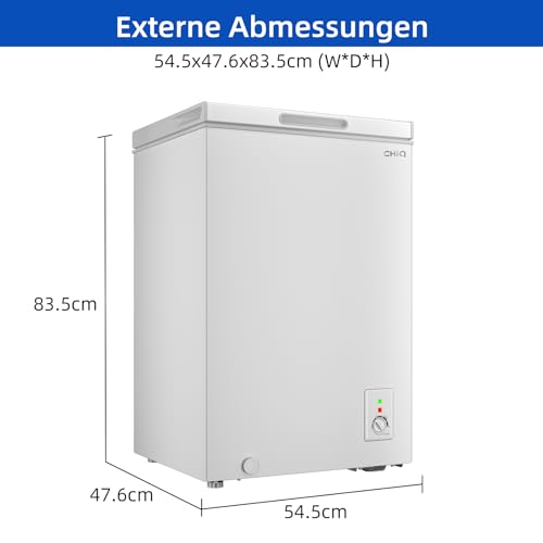 Detalle de CHiQ Gefriertruhe 99 L Freistehend mit LED – kompakt, zuverlässig und leise