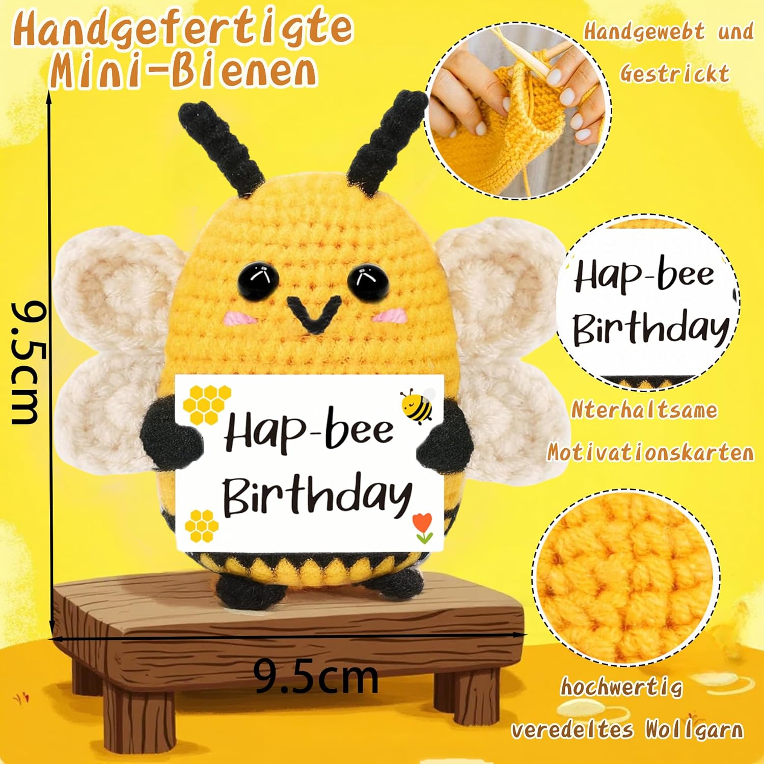 Thumbnail 4 de Johiux Geburtstag Geschenkset – Happy Birthday LED-Flaschenlicht mit Biene und Karte