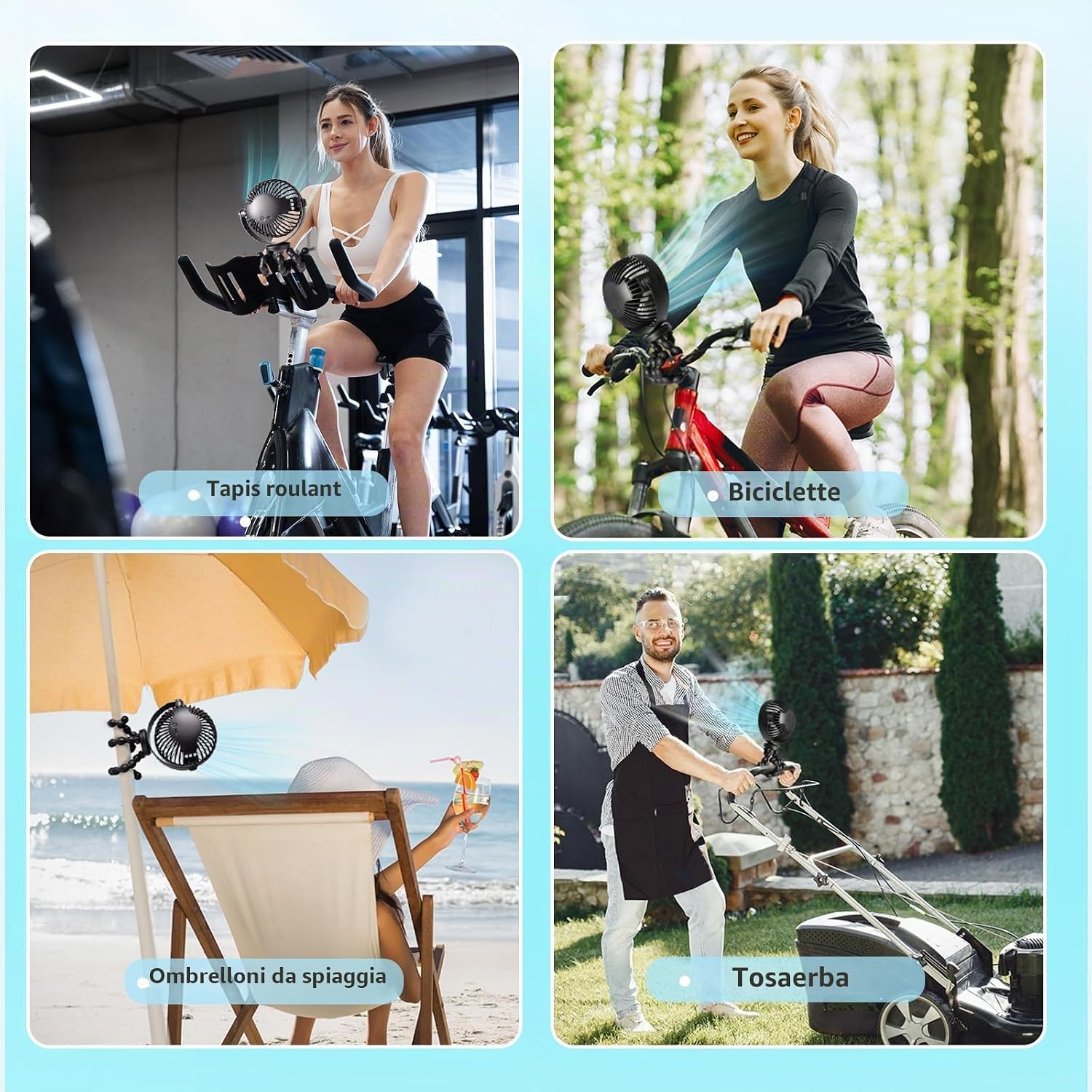 Thumbnail 6 de PaPaFboy Ventilatore Portatile per Passeggino e Viaggi — Silenzioso, Ricaricabile 20 Ore, Rotazione a 360°