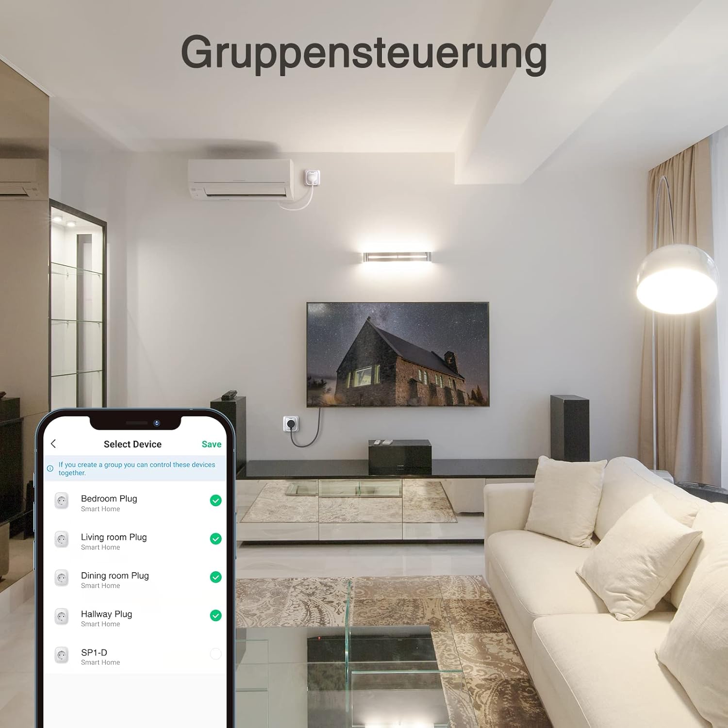 Thumbnail 6 de GHome Smart WLAN Steckdose 16A (4er-Pack) mit Strommessung, App- & Sprachsteuerung – nur 2,4-GHz-WLAN