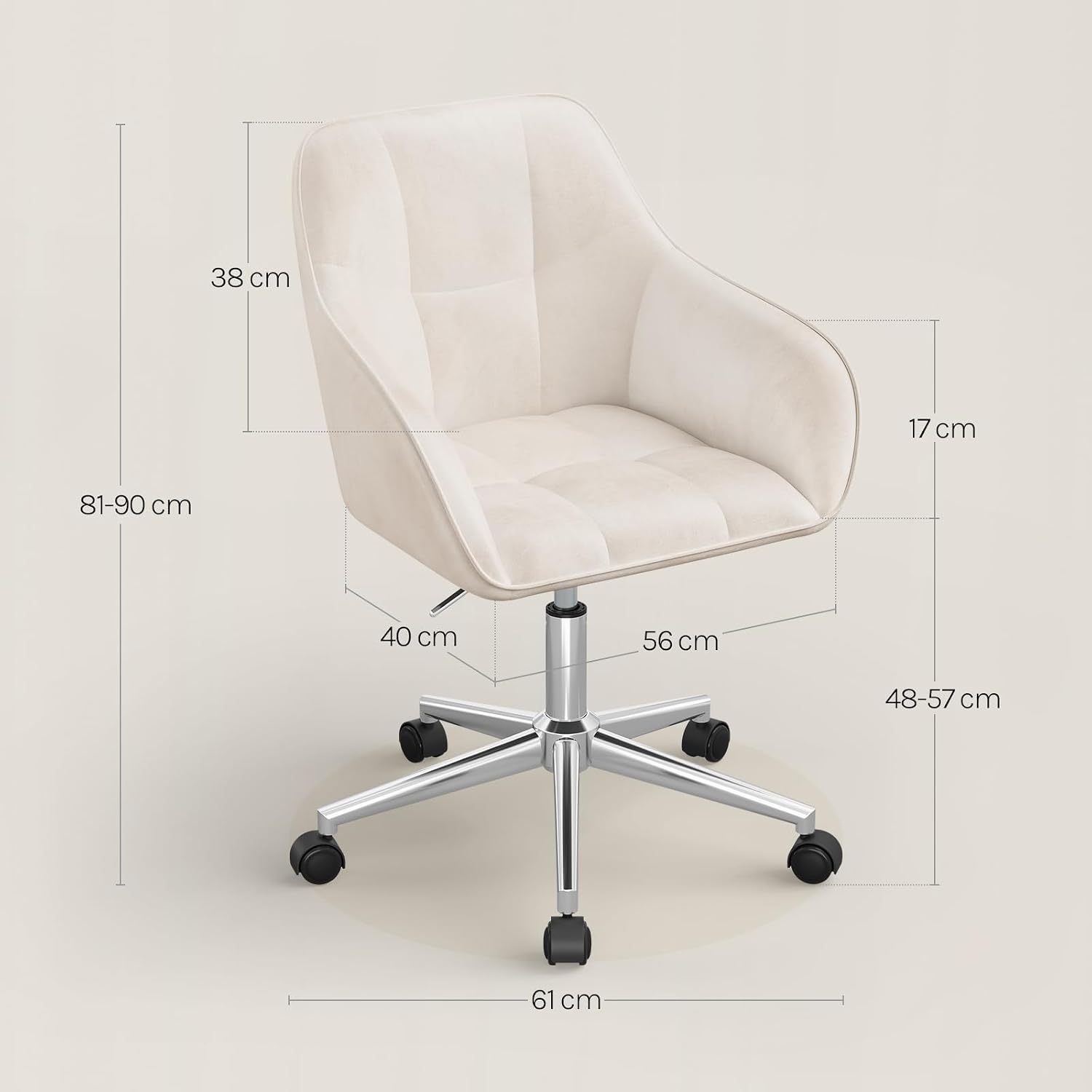 Detalle de WOLTU Homeoffice Drehstuhl bis 150 kg