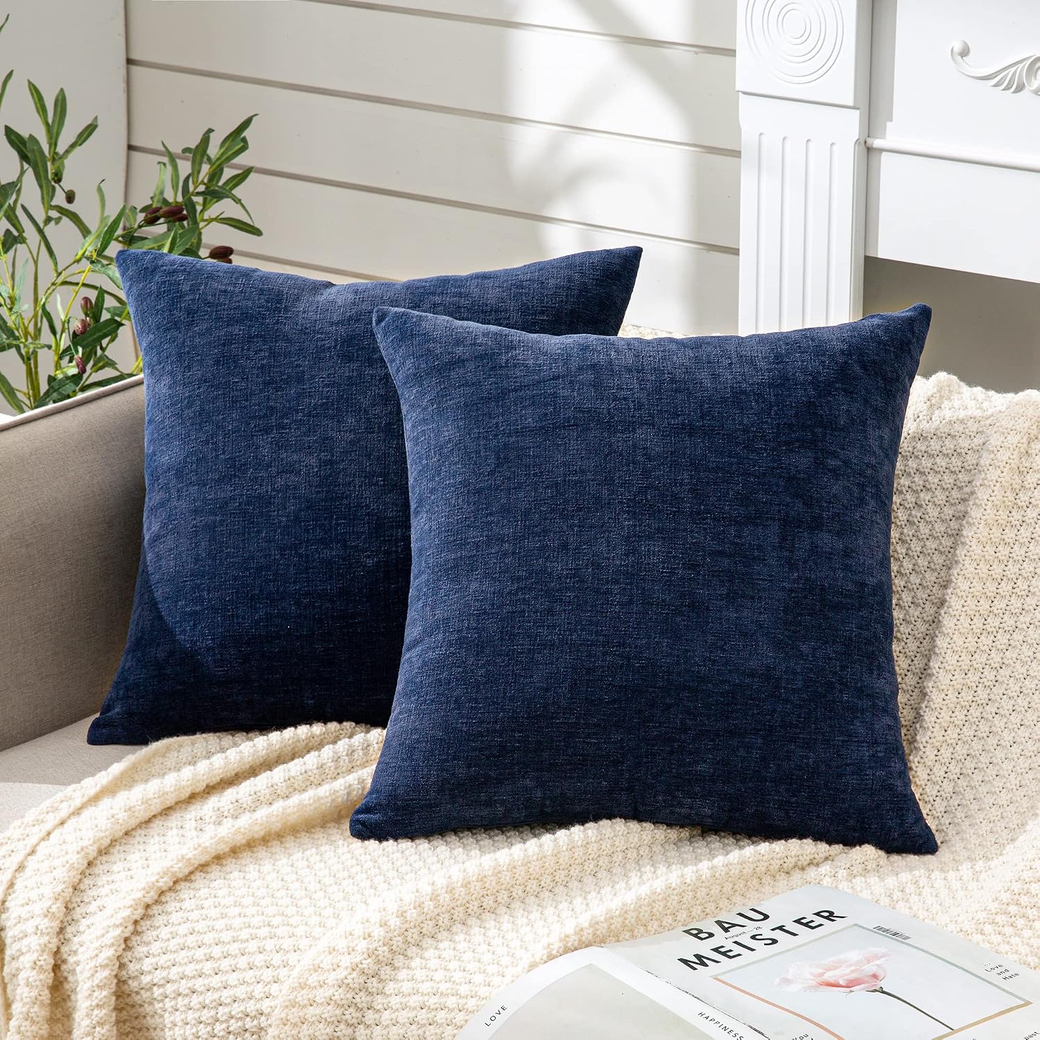 Thumbnail 6 de GAWAMAY Chenille Throw Pillow Cover 24x24