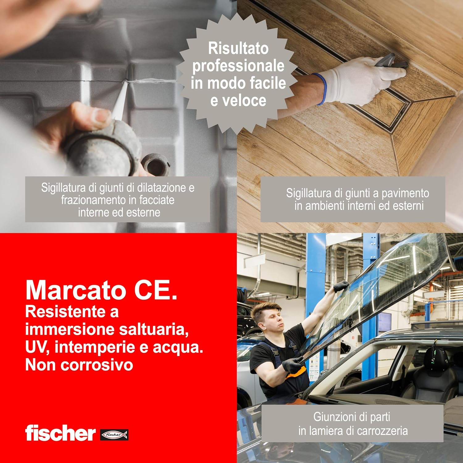 Detalle de Fischer ASP Nero 300 ml sigillante tenace đź›
