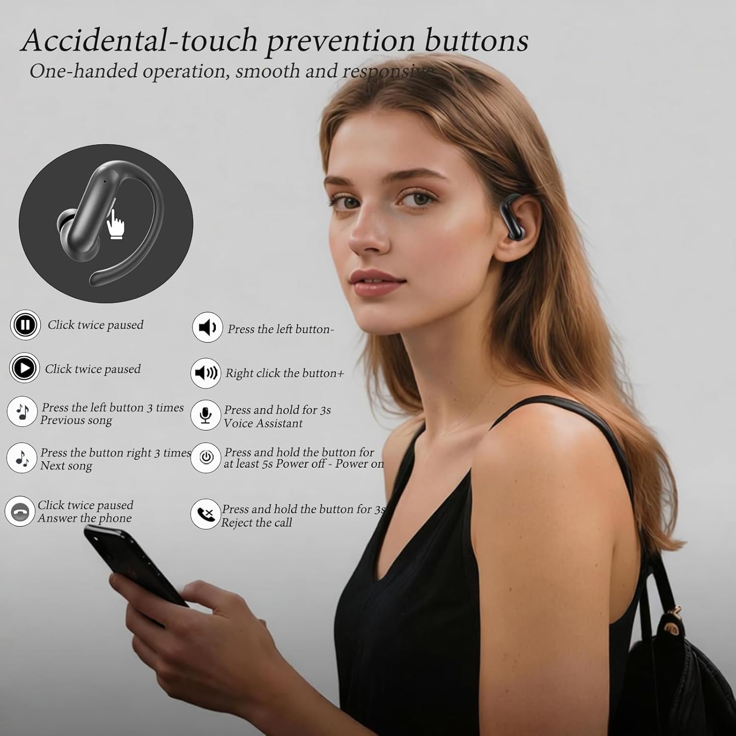 Thumbnail 6 de AZJLOOF Écouteurs Bluetooth 6.0 sans Fil Sport – 75 Hrs, IPX7, ENC, LED et 12 mm