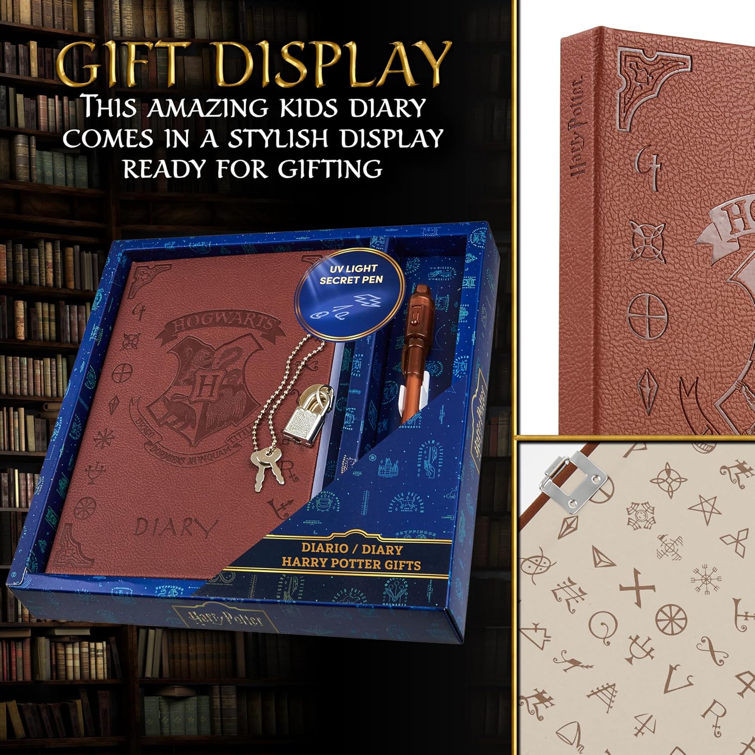 Thumbnail 4 de Harry Potter Lockable Diary UV Invisible Ink Pen ✍