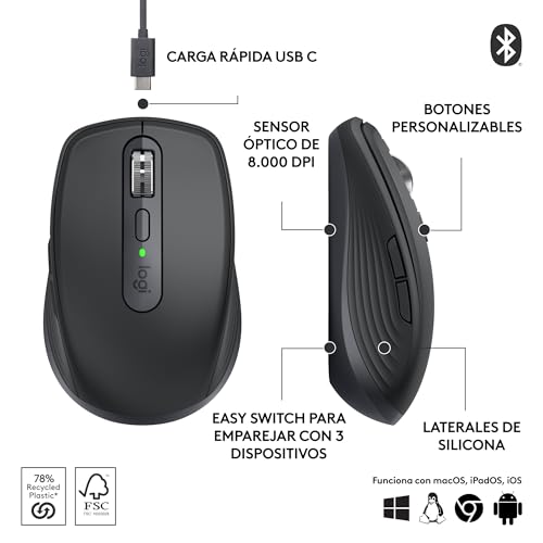 Thumbnail 6 de Logitech MX Anywhere 3S: Ratón inalámbrico compacto para multitarea y desplazamiento rápido