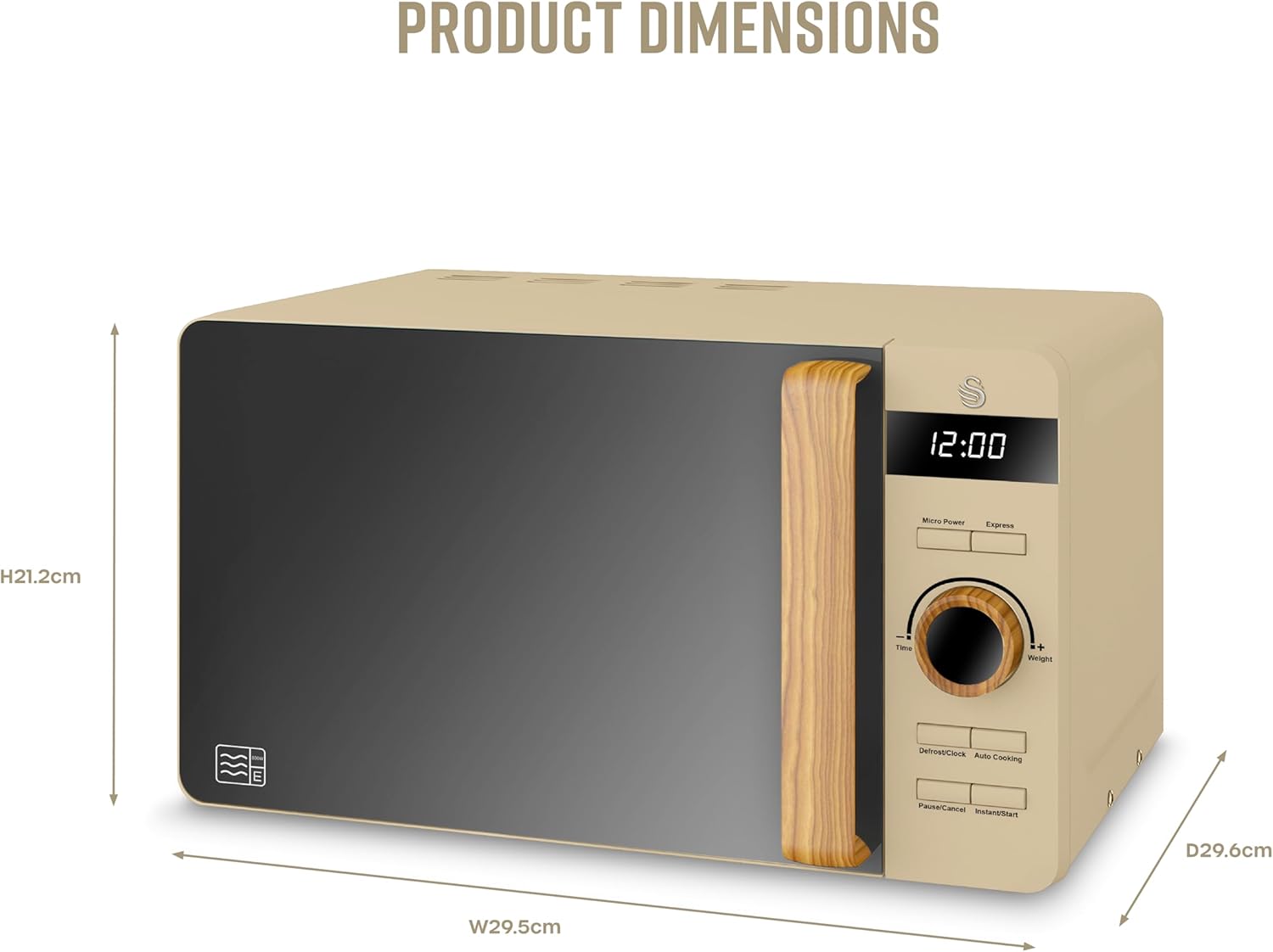 Thumbnail 4 de Swan SM22036LOAT Nordic Digital Microwave 800W 20L