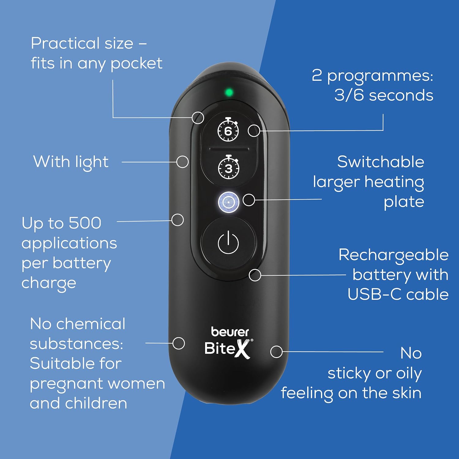 Thumbnail 6 de Beurer BiteX Max Insect Bite Healer with Larger Heating Surface