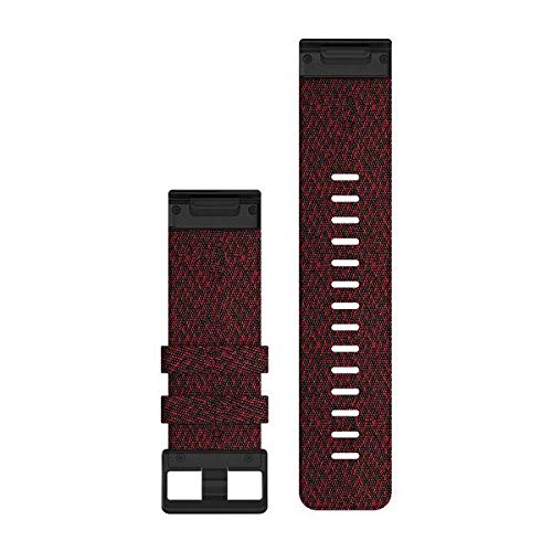 Detalle 2 de Garmin QuickFit 26 Correa de Nailon Roja Jaspé
