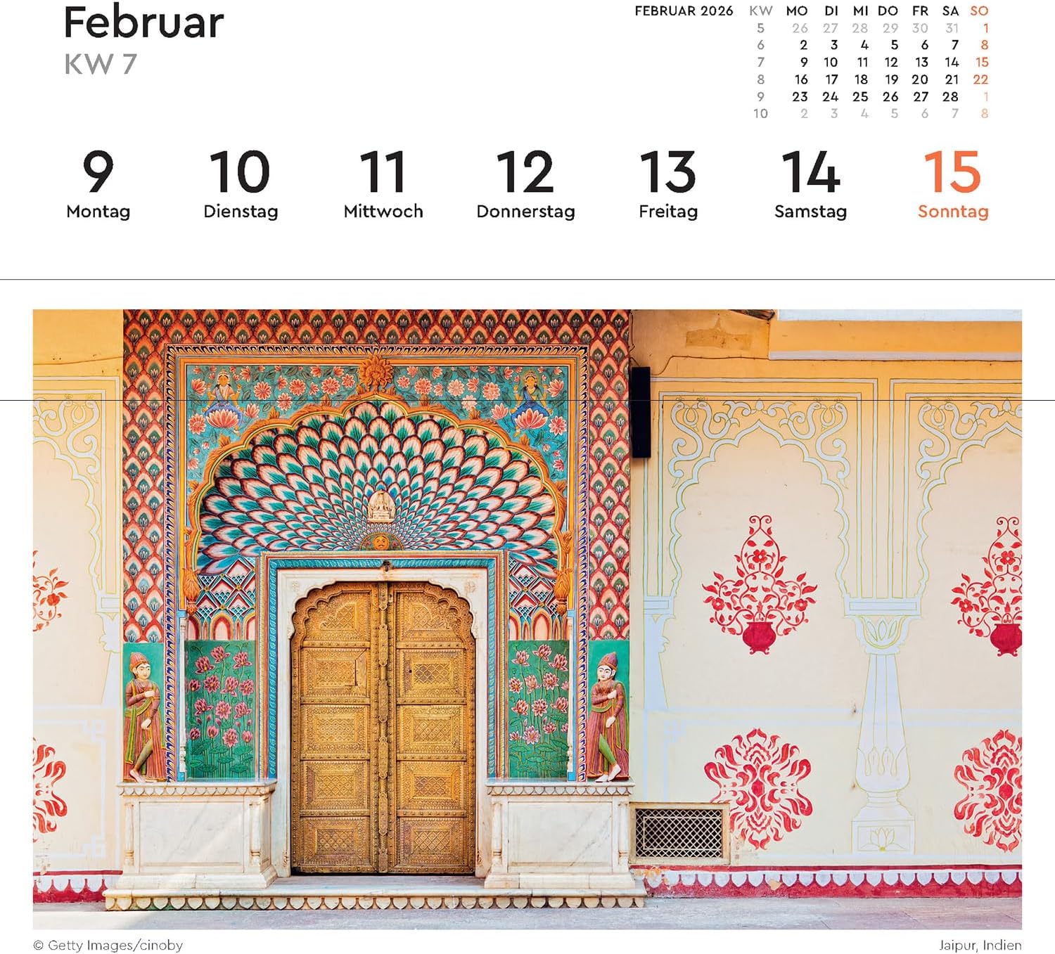 Detalle 2 de KUNTH Postkartenkalender 2026 – Hochwertiger Tischkalender mit 53 Postkarten (auch zum Aufhängen)