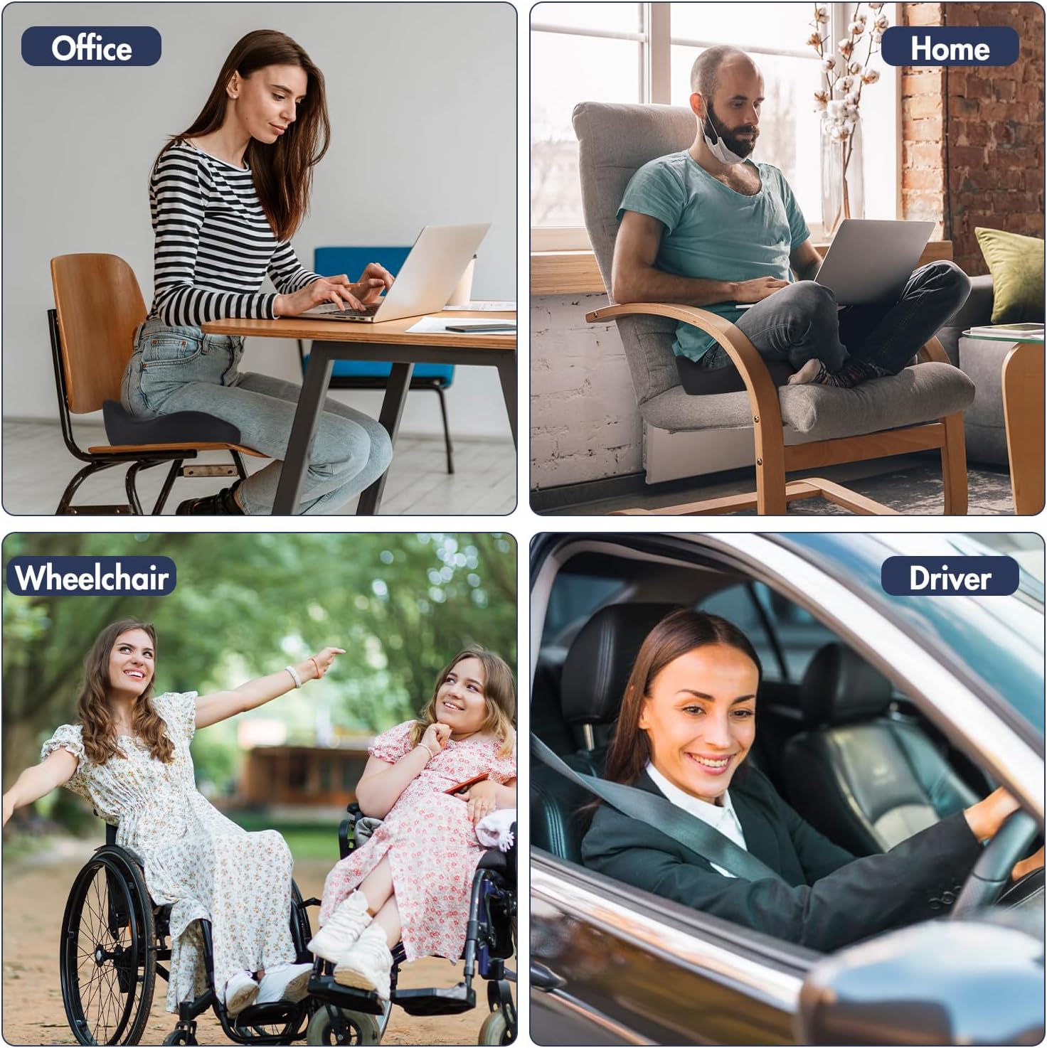 Thumbnail 5 de SKYNY Memory Foam Seat Cushion Tailbone Relief