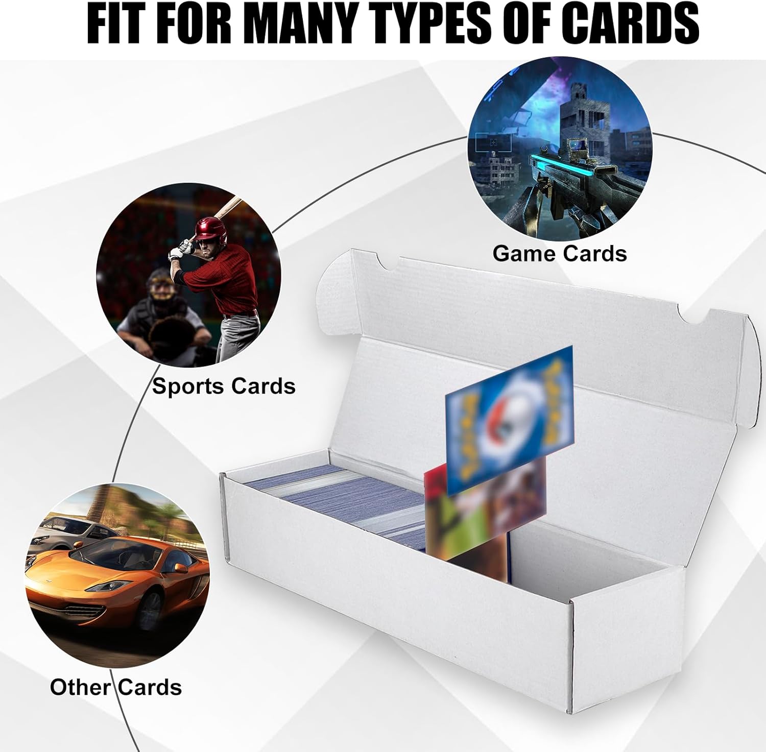 Detalle de XRACV Trading Card Storage Box (6-Pack, holds ~1100 per box) for 3.5 x 2.5 cards