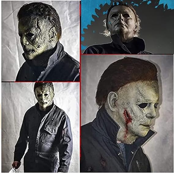 Detalle 2 de CSUJEE Michael Myers Mask, Natural Latex Horror Cosplay for Halloween Parties