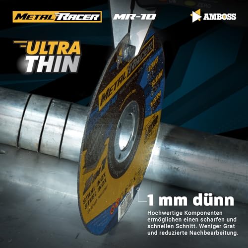 Detalle de Amboss Werkzeuge 25x Trennscheibe Metall 125 x 1,0 mm – dünne Flexscheibe für Stahl