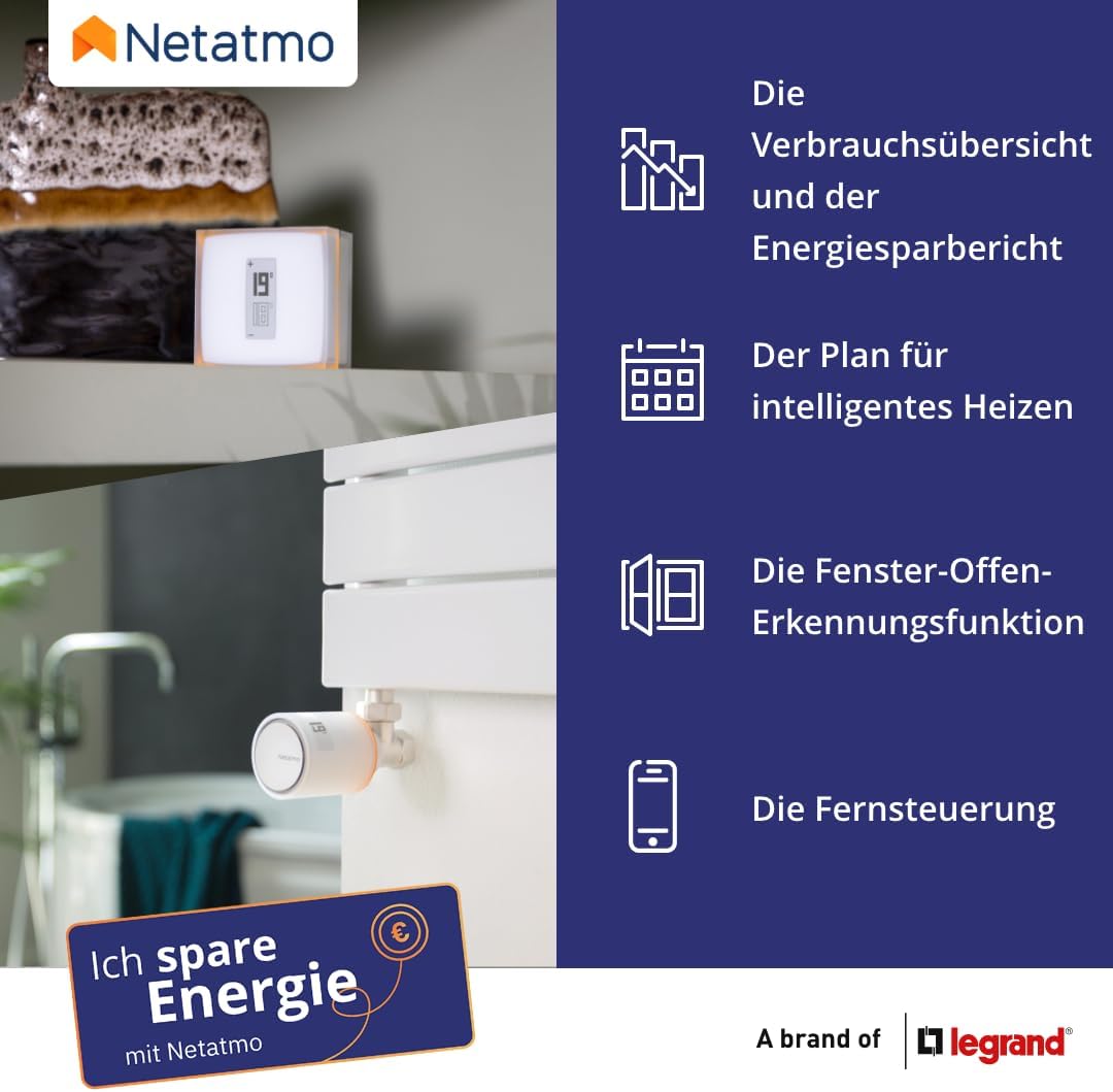 Thumbnail 3 de Netatmo Smarte WLAN Heizkörperthermostate Starterpaket (NVP-AMZ) – Komfort & Energie sparen pro Raum
