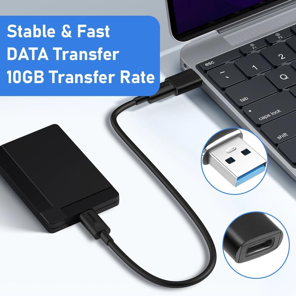Detalle de OFFCUP A USB-C Adapter, USB-A Male to USB-C Female, 10Gbps