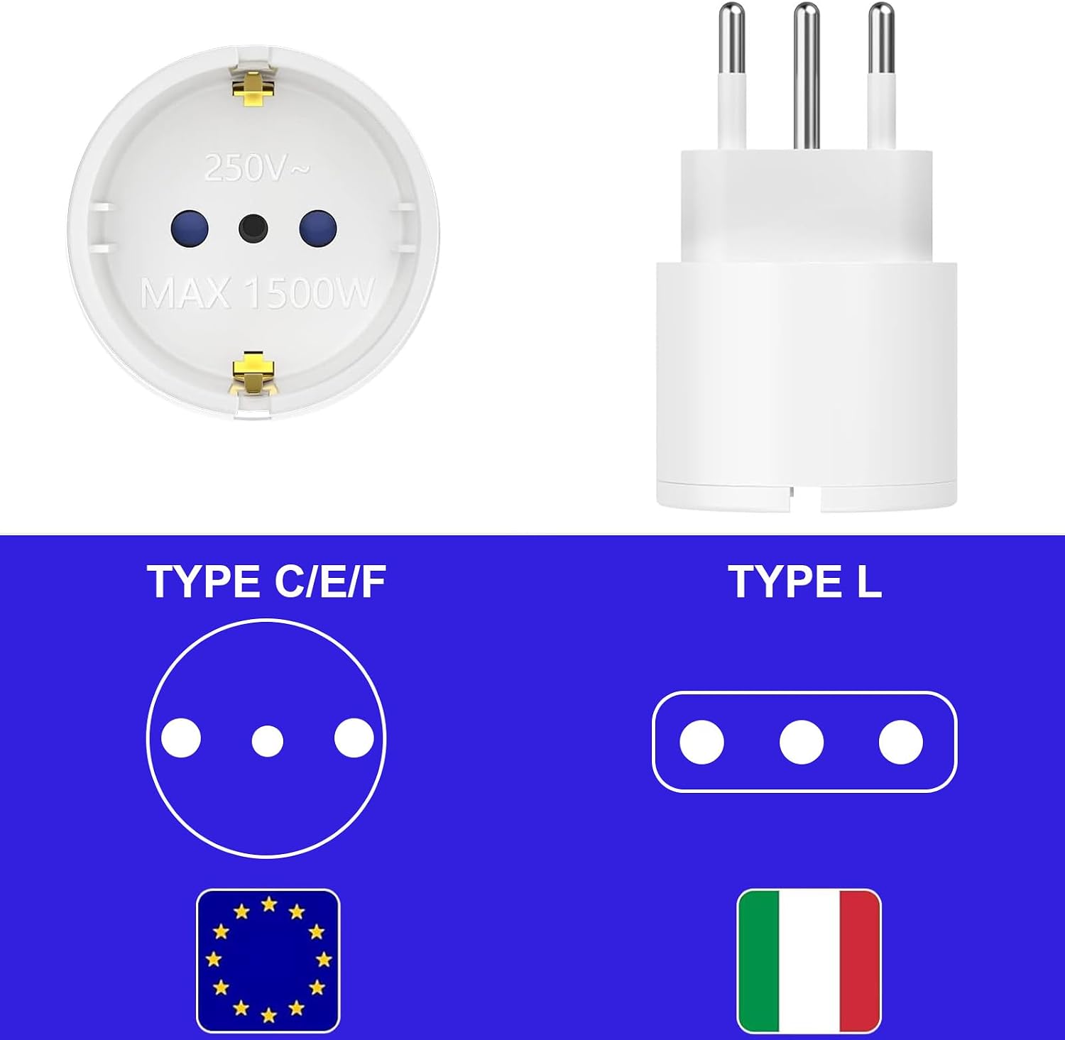 Thumbnail 2 de Adapter Italien Steckdose 2500 W 🔌