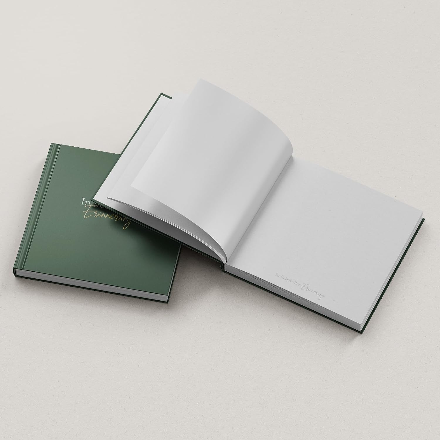Detalle de LEAF & GOLD LG-Kondolenzbuch-Dunkelgruen condoleanceboek met harde kaft